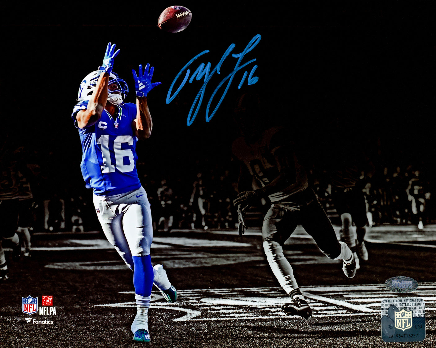 Tyler Lockett Autographed Framed 8x10 Photo Seattle Seahawks Spotlight MCS Holo Stock #254300