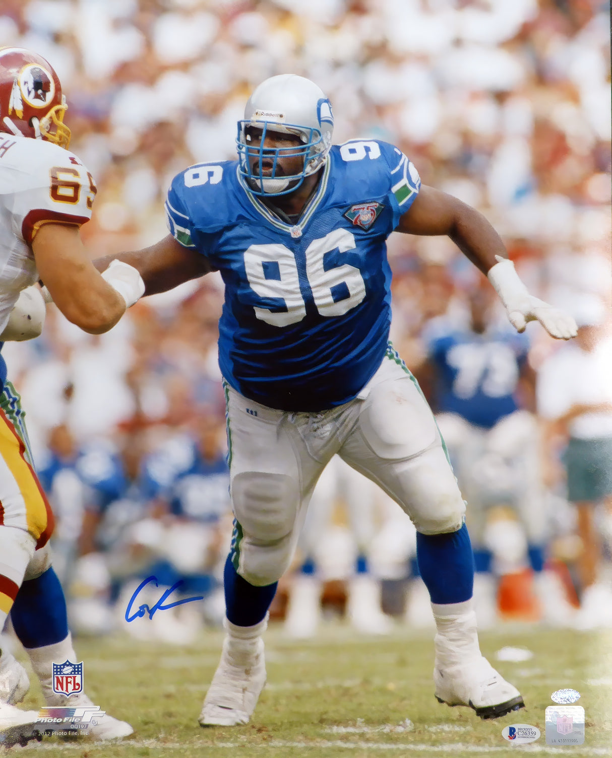 Cortez Kennedy Autographed Framed 16x20 Photo Seattle Seahawks Beckett BAS Stock #254302
