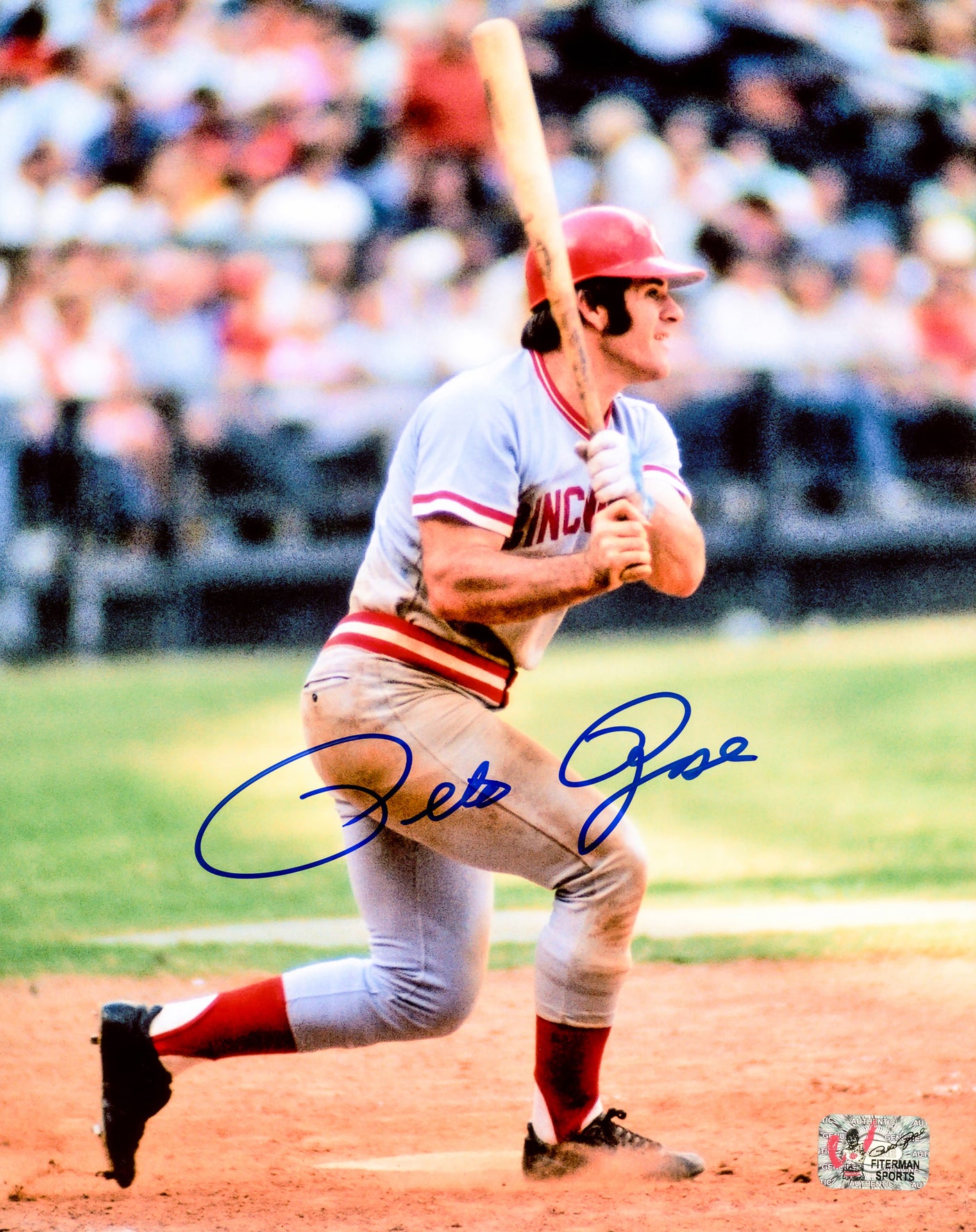 Pete Rose Autographed Framed 8x10 Photo Cincinnati Reds PR Holo Stock #254306