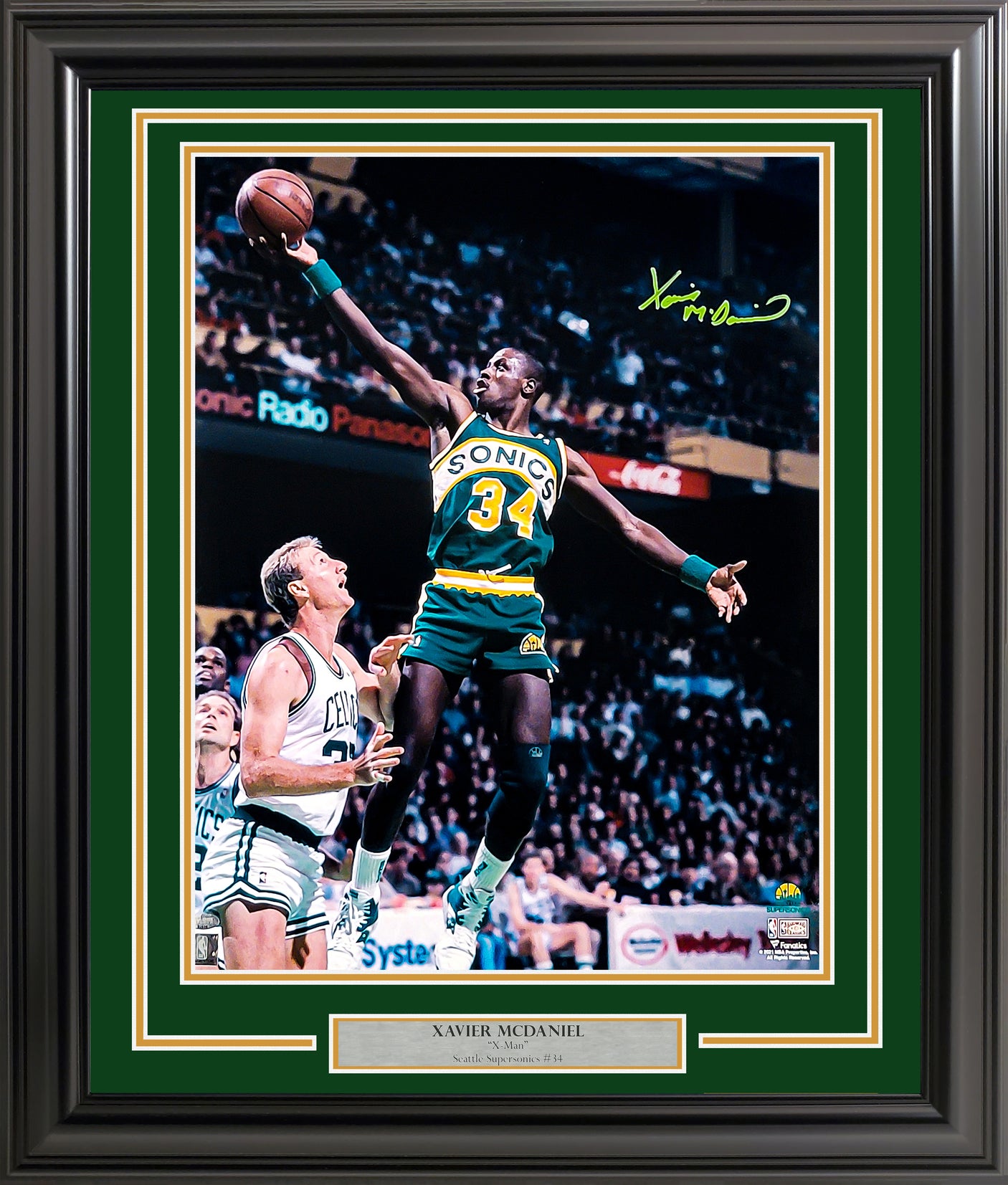 Xavier McDaniel Autographed Framed 16x20 Photo Seattle Supersonics MCS Holo Stock #254309