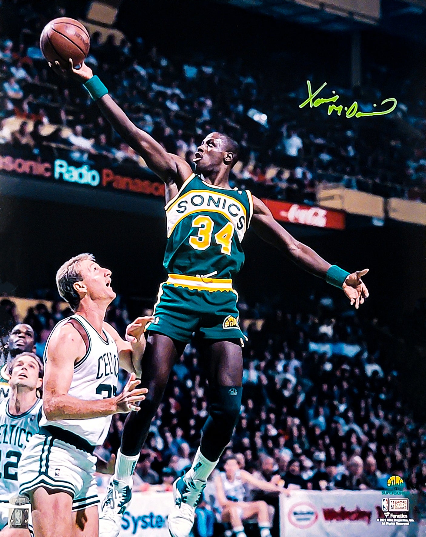 Xavier McDaniel Autographed Framed 16x20 Photo Seattle Supersonics MCS Holo Stock #254309