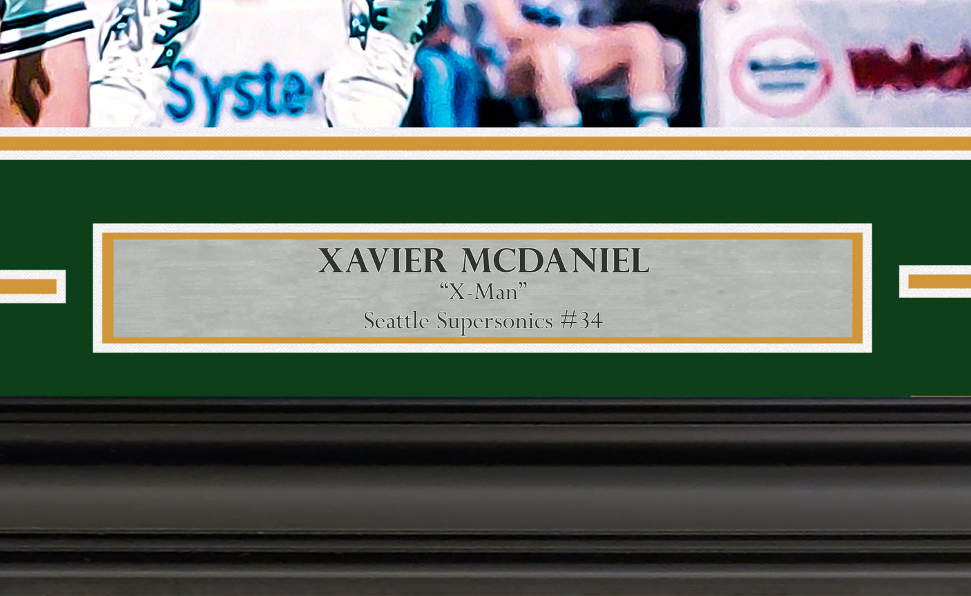 Xavier McDaniel Autographed Framed 16x20 Photo Seattle Supersonics MCS Holo Stock #254309