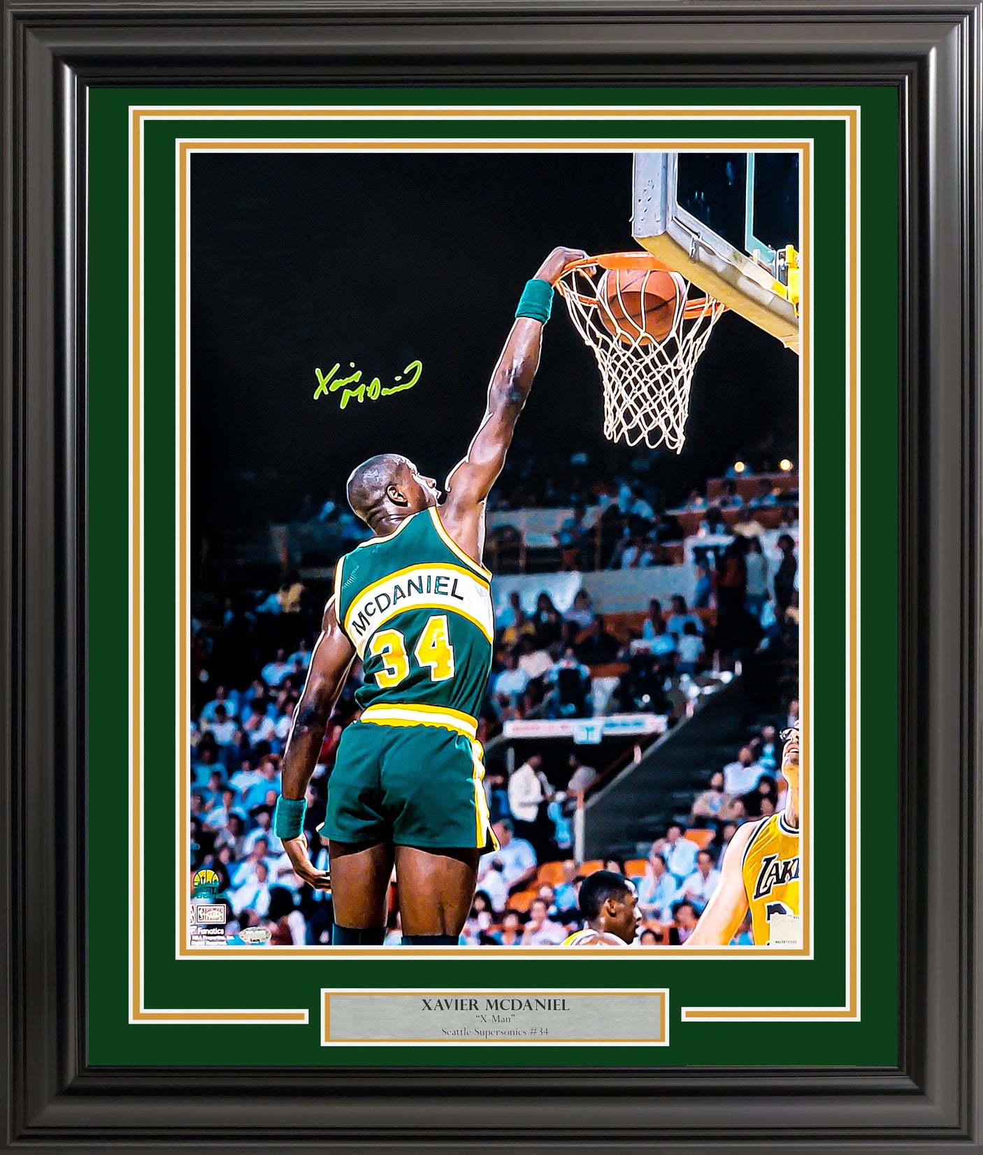 Xavier McDaniel Autographed Framed 16x20 Photo Seattle Supersonics MCS Holo Stock #254310
