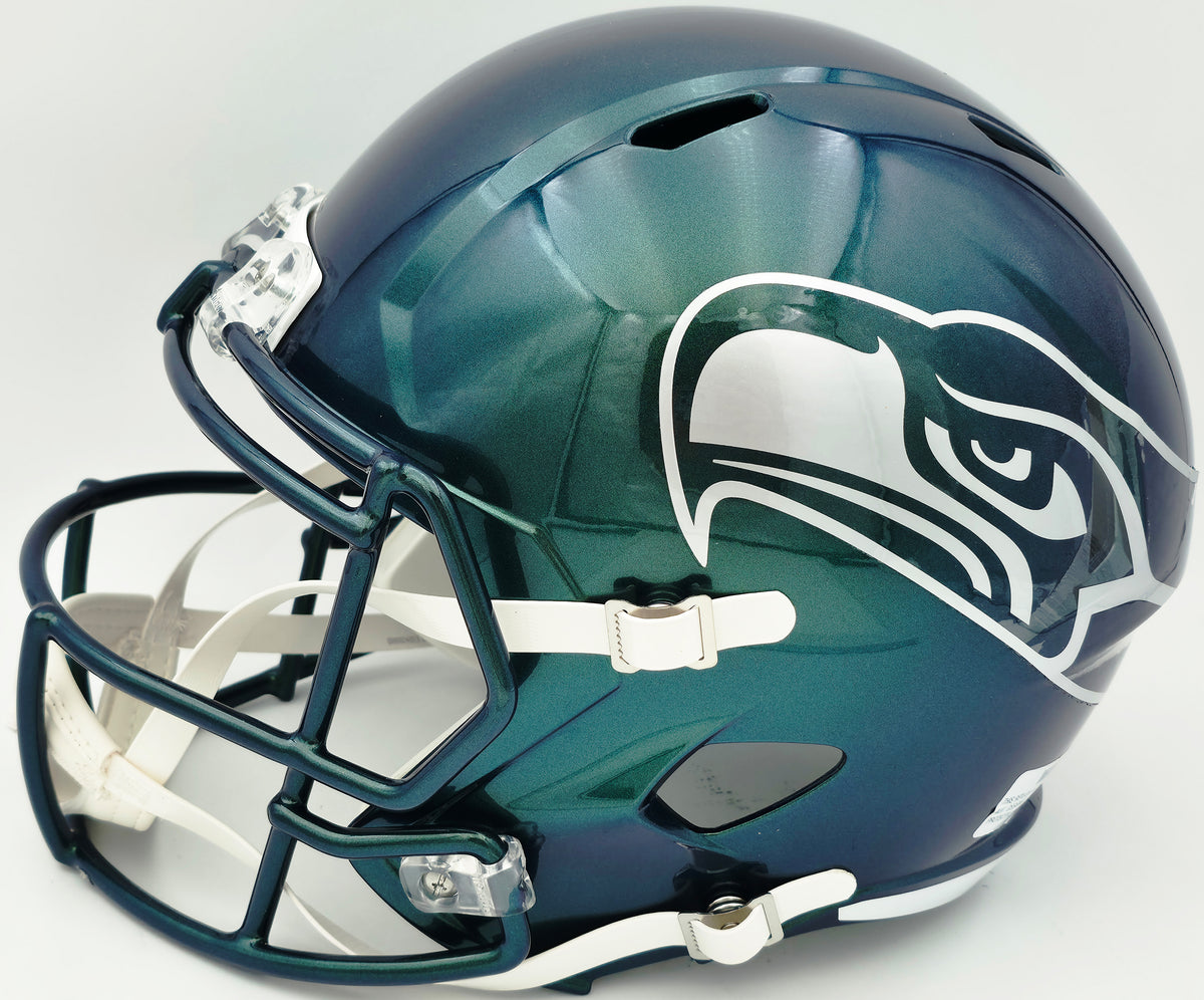 Jadarian Price Autographed Seattle Seahawks Rivalries Full Size Speed Replica Helmet Beckett BAS Witness Stock #268013