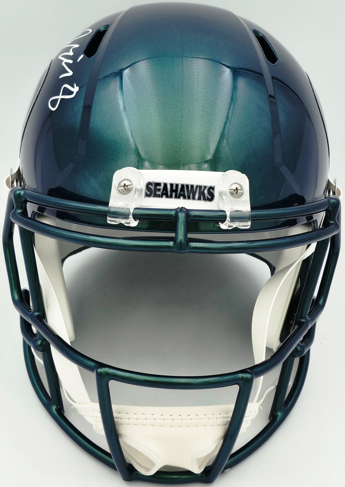 Jadarian Price Autographed Seattle Seahawks Rivalries Full Size Speed Replica Helmet Beckett BAS Witness Stock #268013