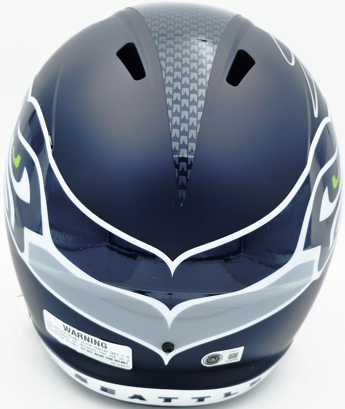 Nick Emmanwori Autographed Seattle Seahawks Blue Full Size Speed Replica Helmet Beckett BAS Witness Stock #268015