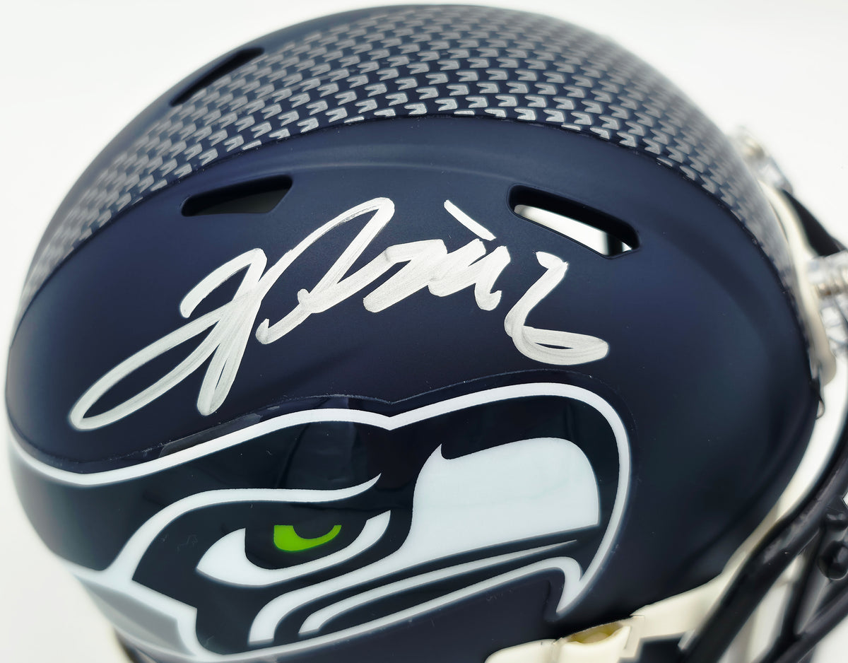 Jadarian Price Autographed Seattle Seahawks Blue Speed Mini Helmet Beckett BAS Witness Stock #268030