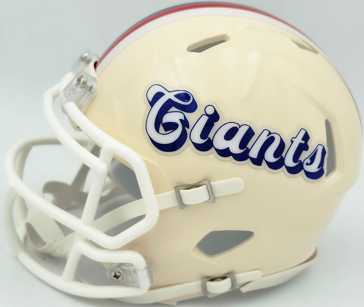 Jason Pierre-Paul Autographed New York Giants Cream Retro Speed Mini Helmet JSA Witness Stock #268043