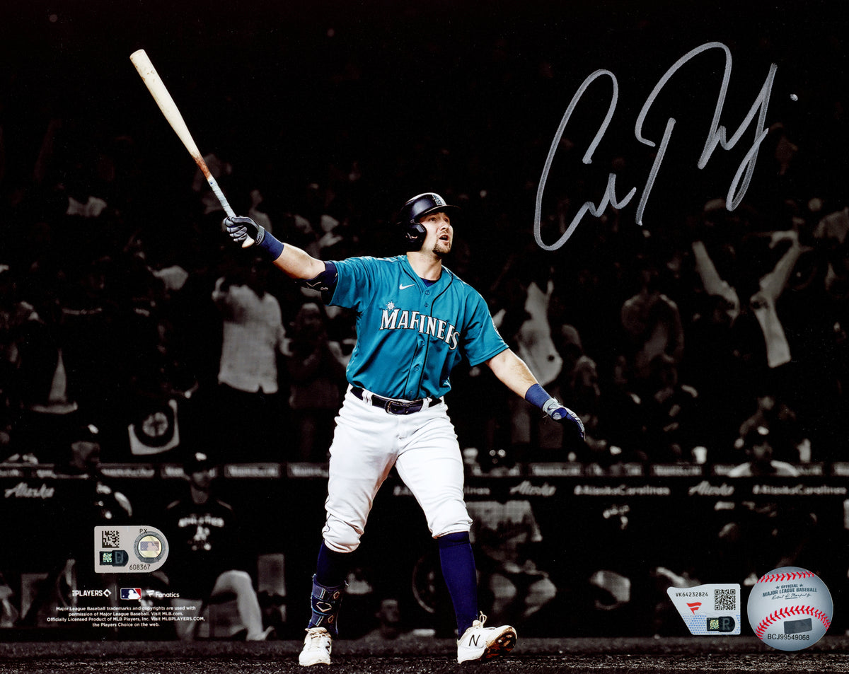 Cal Raleigh Autographed 8x10 Photo Seattle Mariners Playoff Drought Ending Walk-Off Home Run Fanatics & MLB Holo Stock #267926