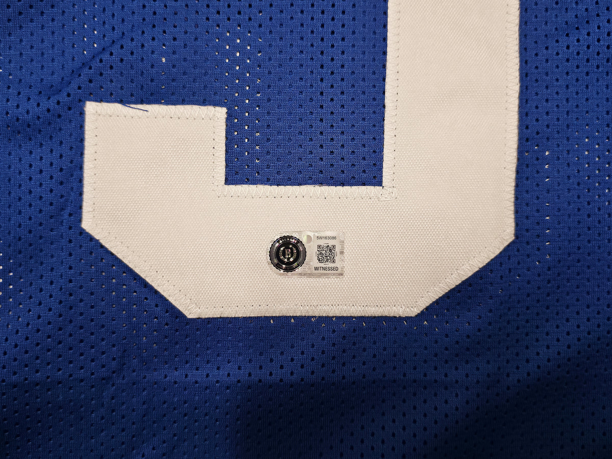 Seattle Seahawks Nick Emmanwori Autographed Blue Throwback Jersey Beckett BAS Witness Stock #268035
