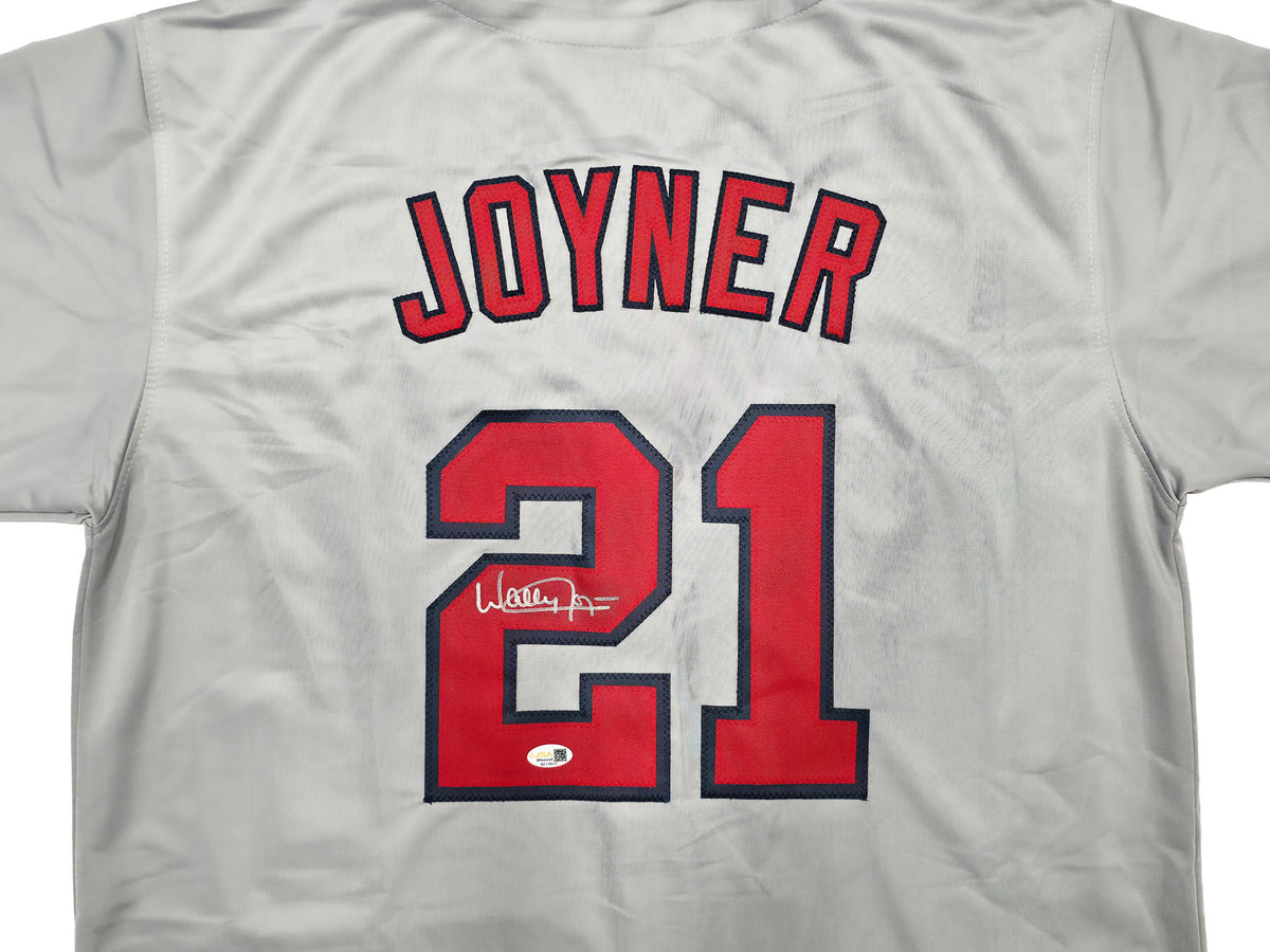 Anaheim Angels Wally Joyner Autographed Grey Jersey JSA Witness Stock #268050