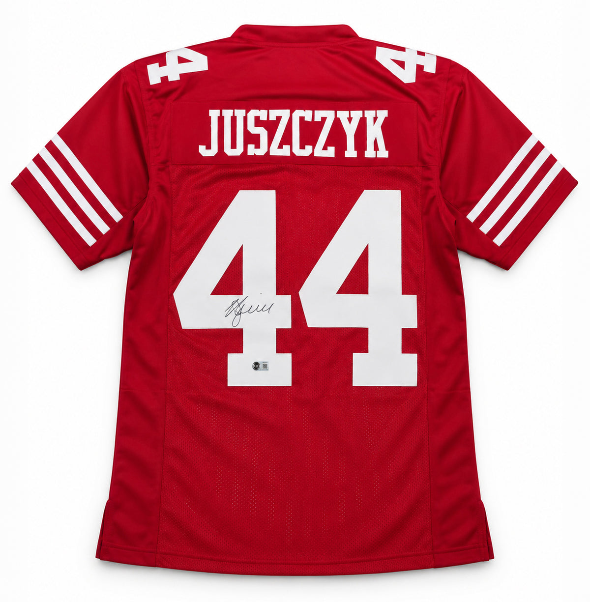 San Francisco 49ers Kyle Juszczyk Autographed Red Jersey Beckett BAS Witness Stock #268111