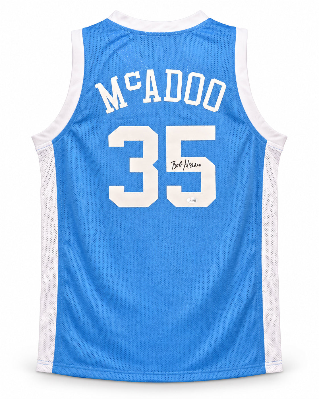 North Carolina Tar Heels Bob McAdoo Autographed Blue Jersey JSA Witness Stock #268046