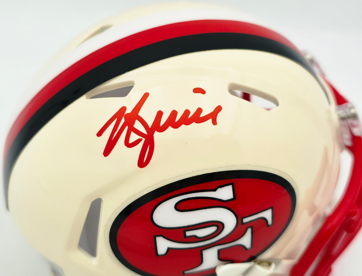 Kyle Juszczyk Autographed San Francisco 49ers Cream Retro Speed Mini Helmet Beckett BAS Witness Stock #268110