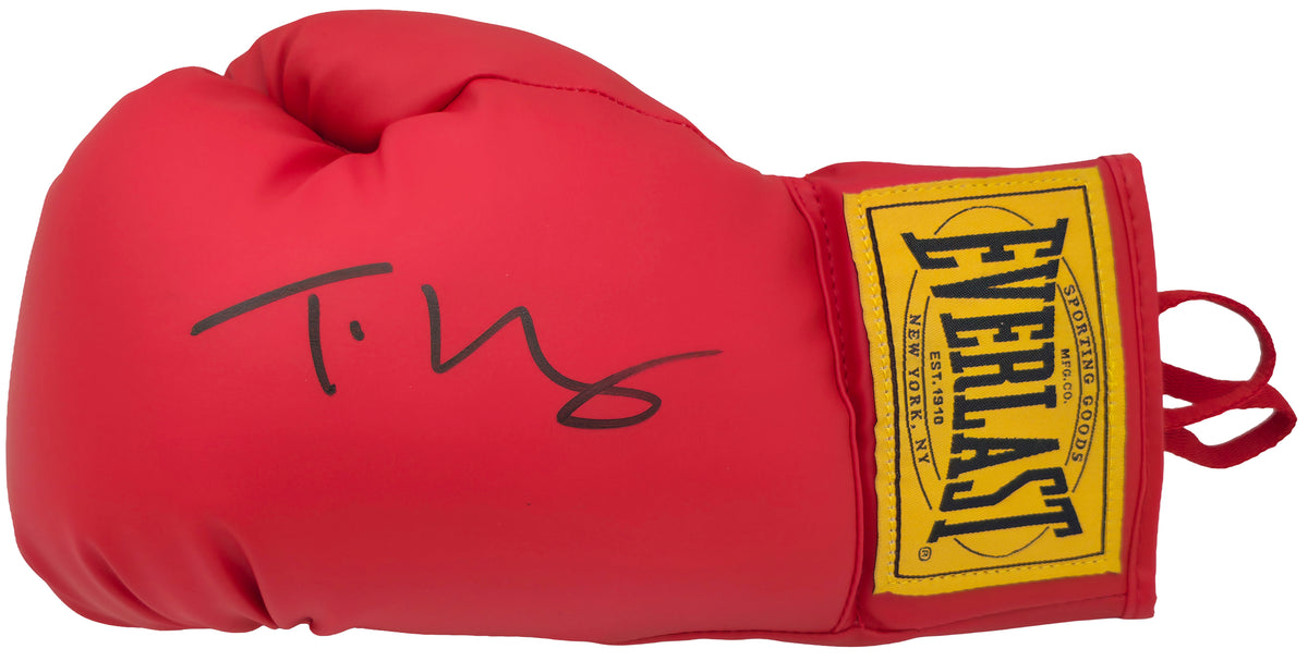 Tyson Fury Autographed Red Everlast Boxing Glove LH JSA Witness Stock #268096