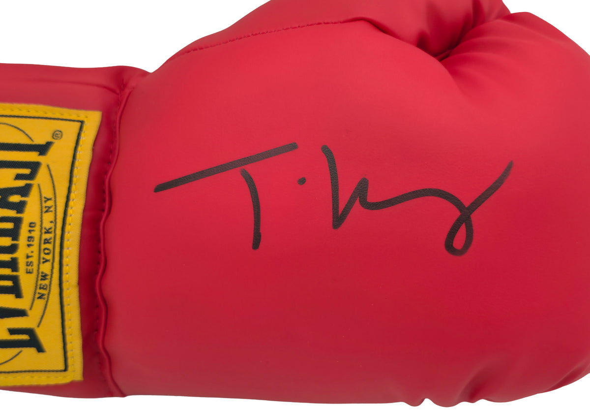 Tyson Fury Autographed Red Everlast Boxing Glove RH JSA Witness Stock #268097