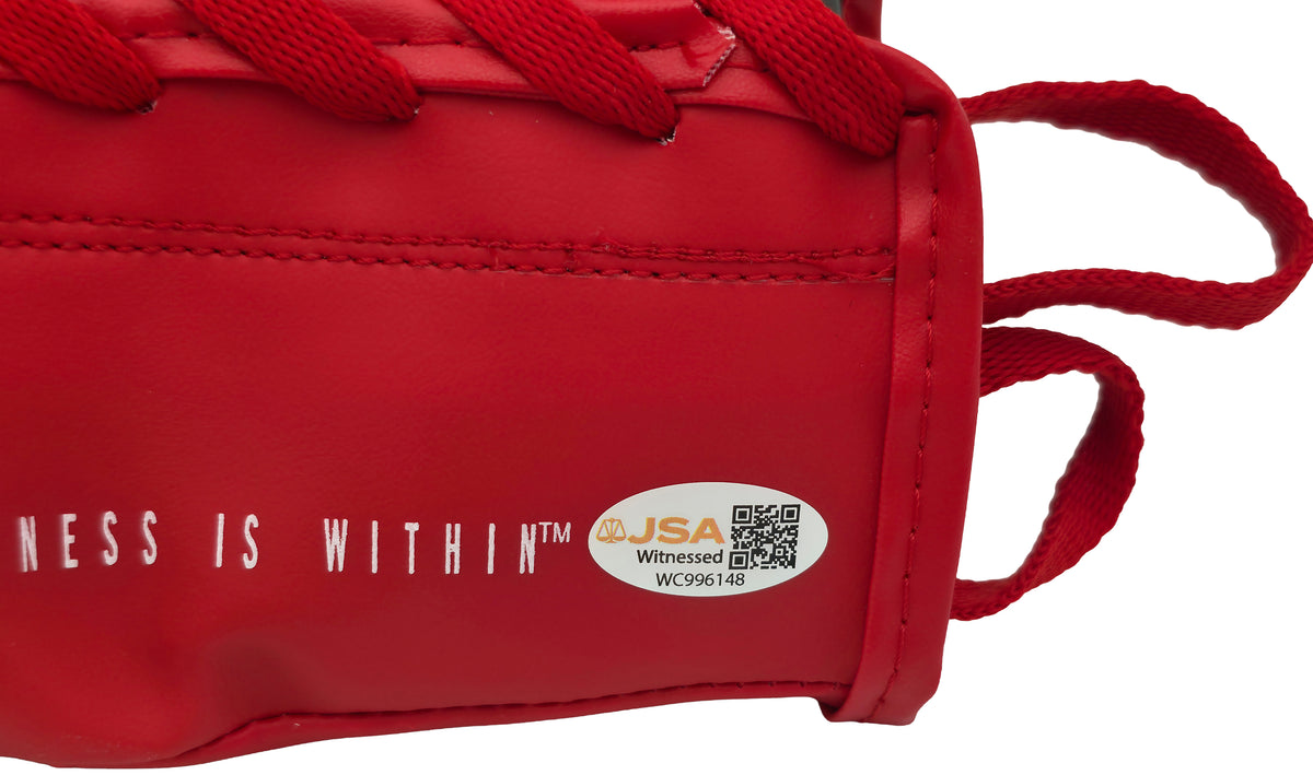 Tyson Fury Autographed Red Everlast Boxing Glove RH JSA Witness Stock #268097