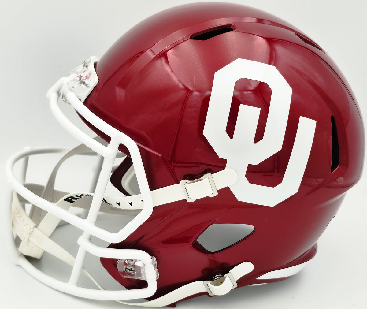 Brian Bosworth Autographed Oklahoma Sooners Crimson Full Size Speed Replica Helmet "85 National Champs!" Beckett BAS Witness Stock #268121