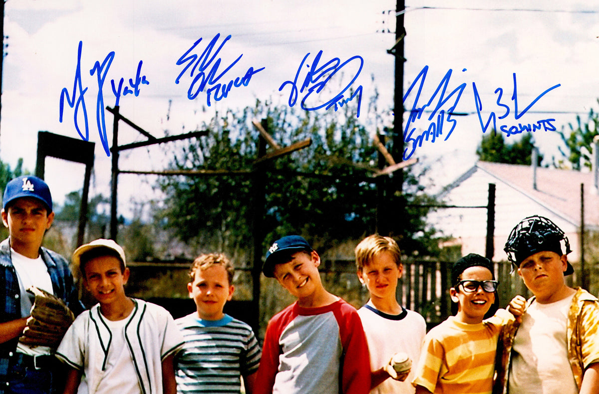 The Sandlot Cast Autographed 16x20 Photo With 7 Signatures Including Tom Guiry JSA Witness Stock #268119