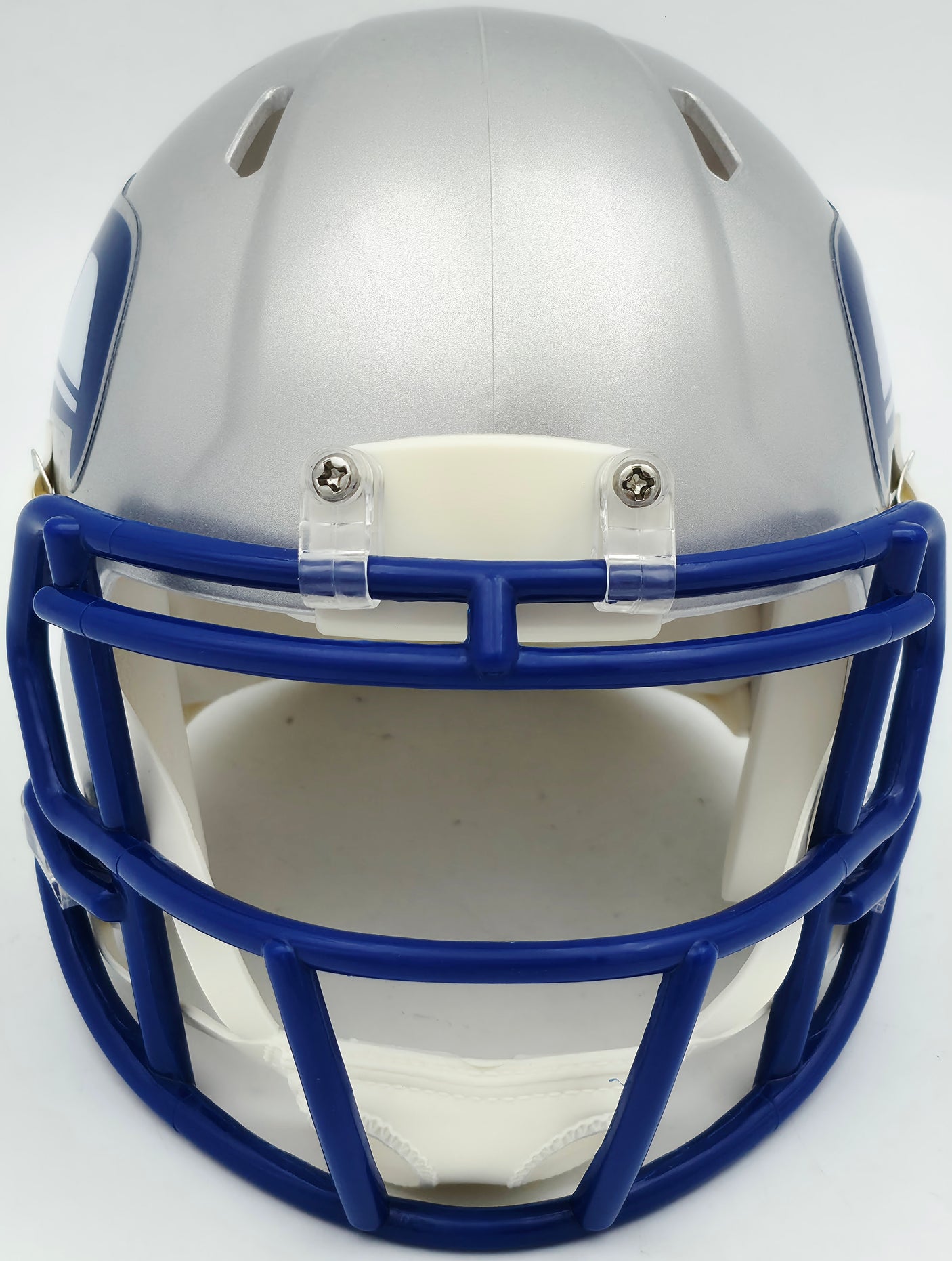 Brian Blades Autographed Seattle Seahawks 1983-01 Throwback Silver Speed Mini Helmet MCS Holo Stock #253615