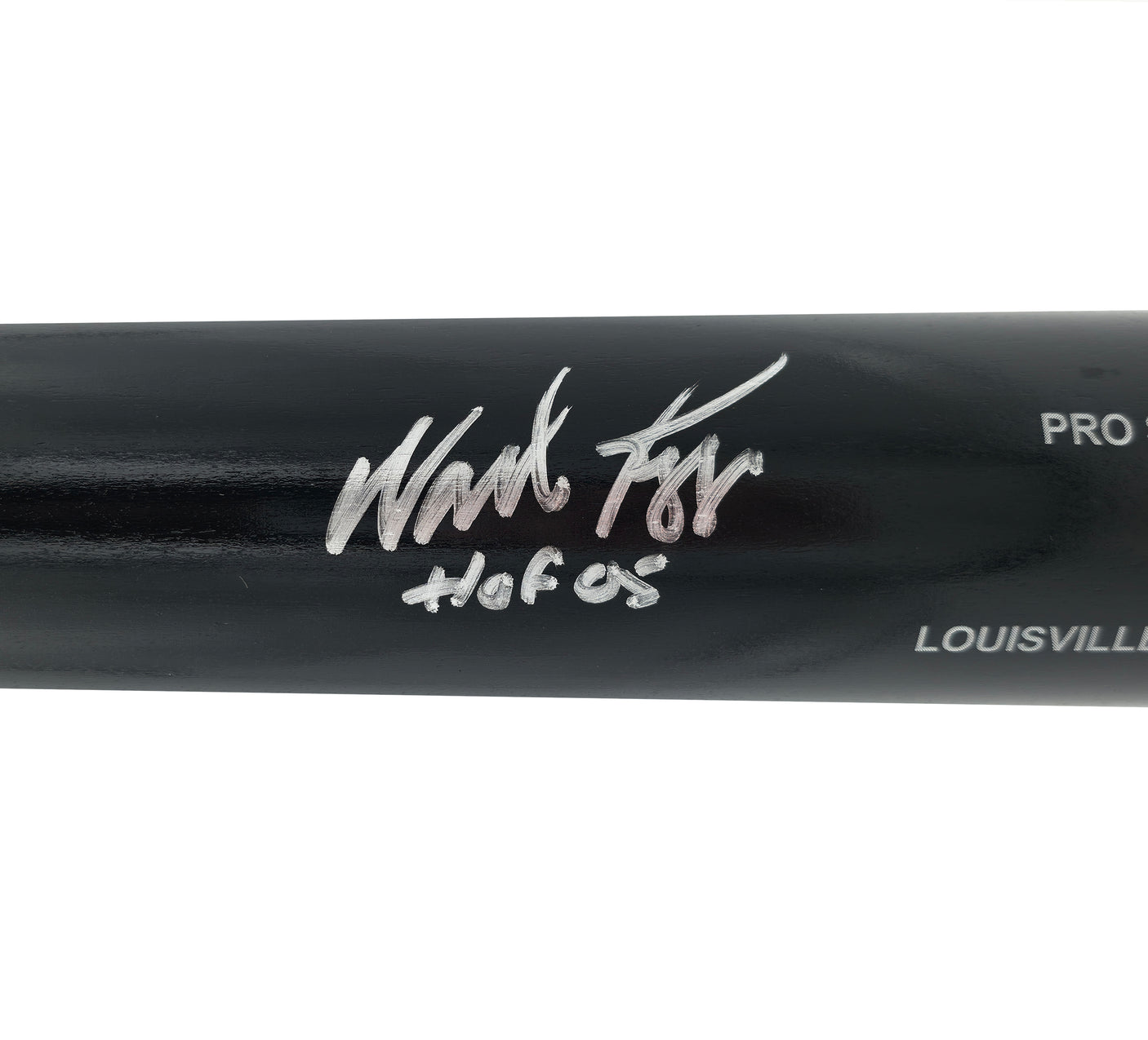 Wade Boggs Autographed Black Louisville Slugger Pro Stock Baseball Bat Boston Red Sox "HOF 05" Beckett BAS Witness Stock #253583