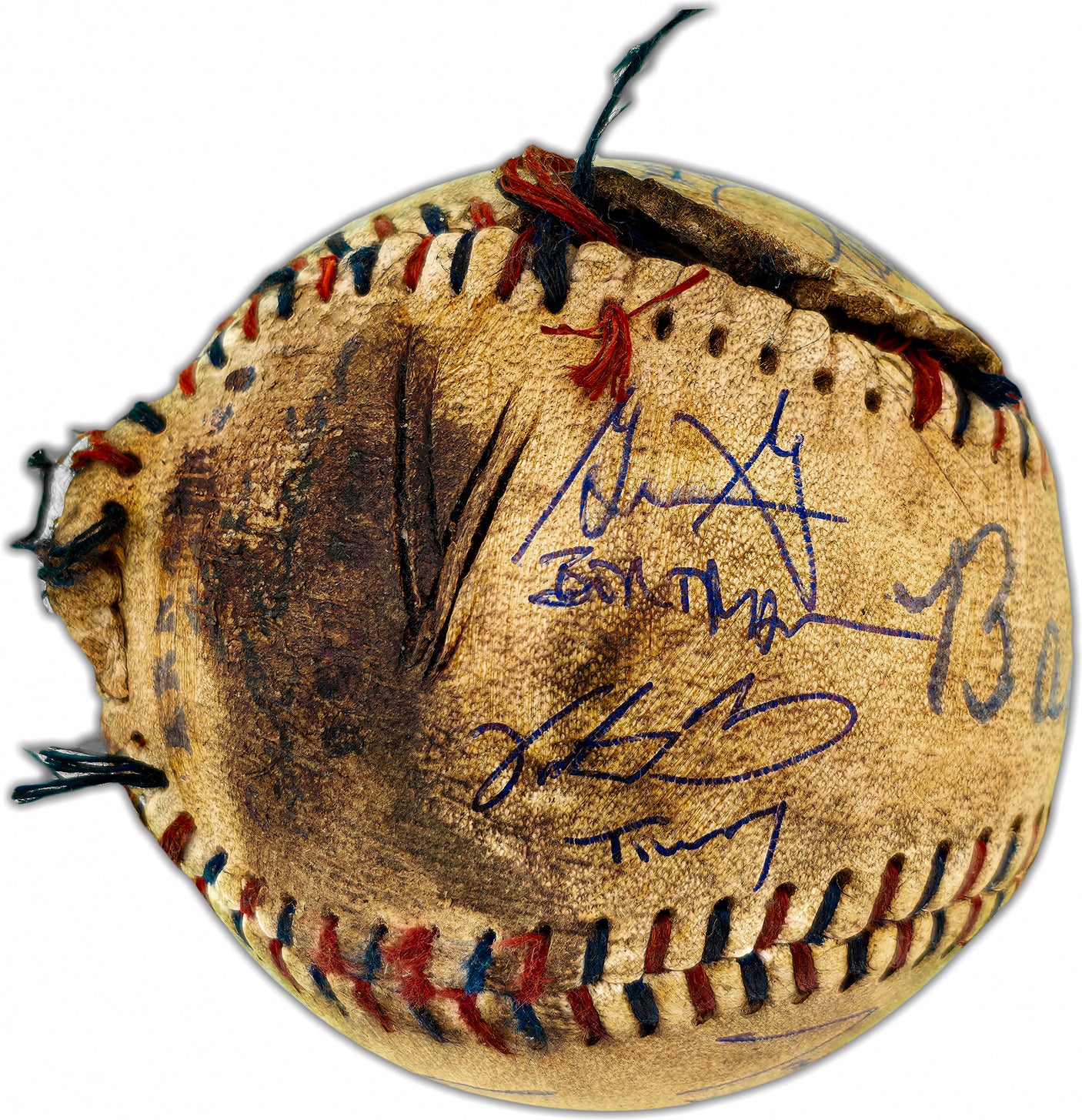 The Sandlot Cast Autographed Official Rawlings Licensed Replica Baseball With 7 Signatures Beckett BAS Witness Stock #253585