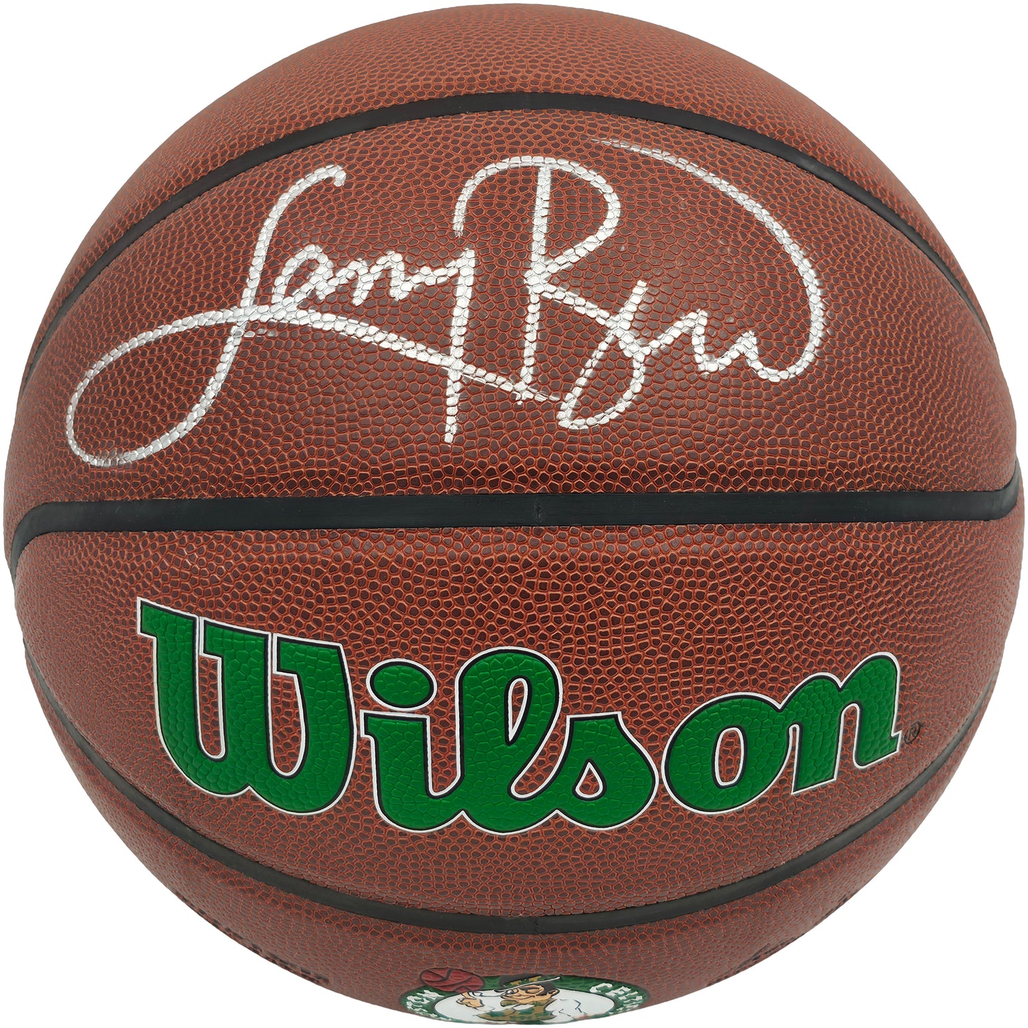 Larry Bird Autographed Composite Leather Boston Celtics Logo Basketball PSA/DNA ITP Stock #253570