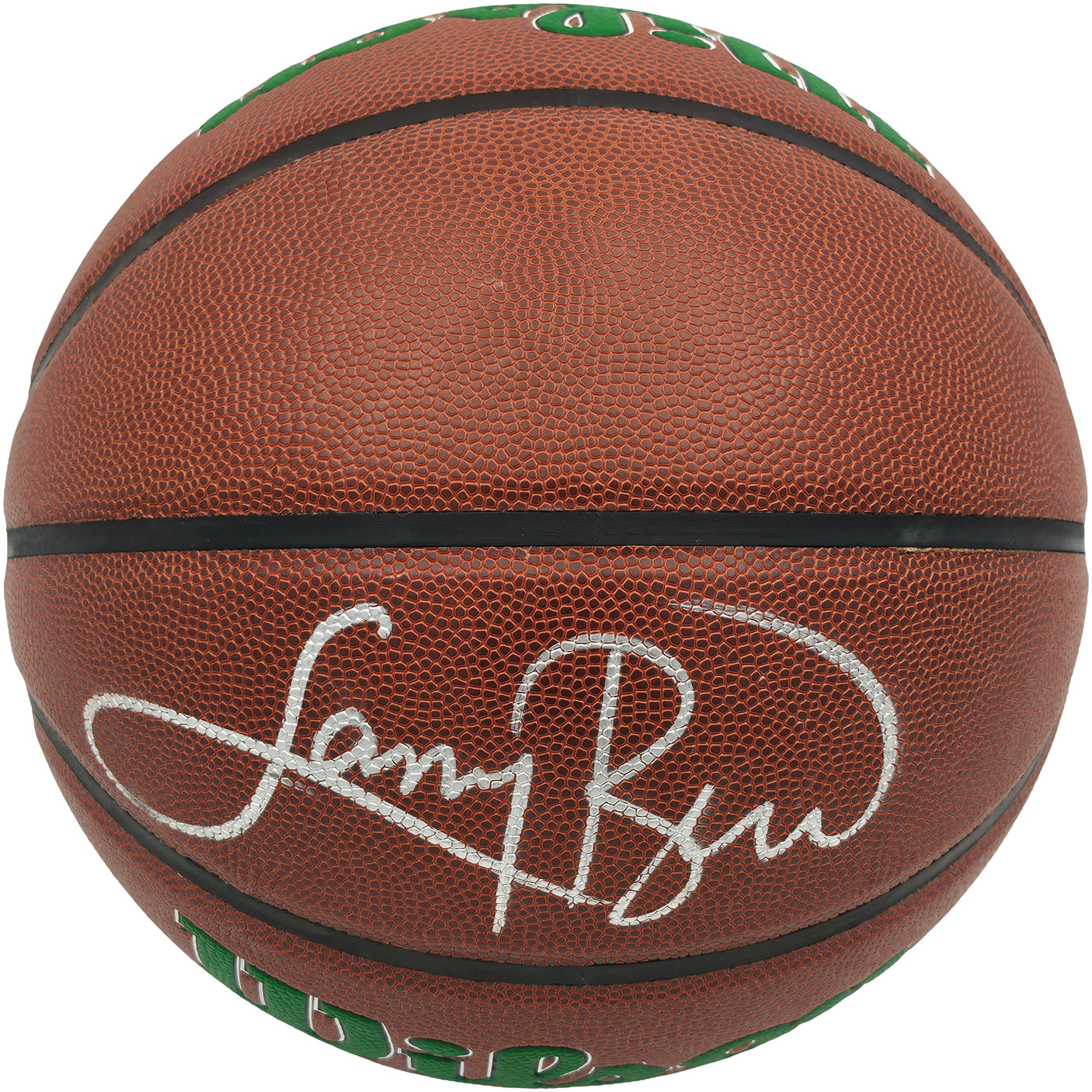 Larry Bird Autographed Composite Leather Boston Celtics Logo Basketball PSA/DNA ITP Stock #253570