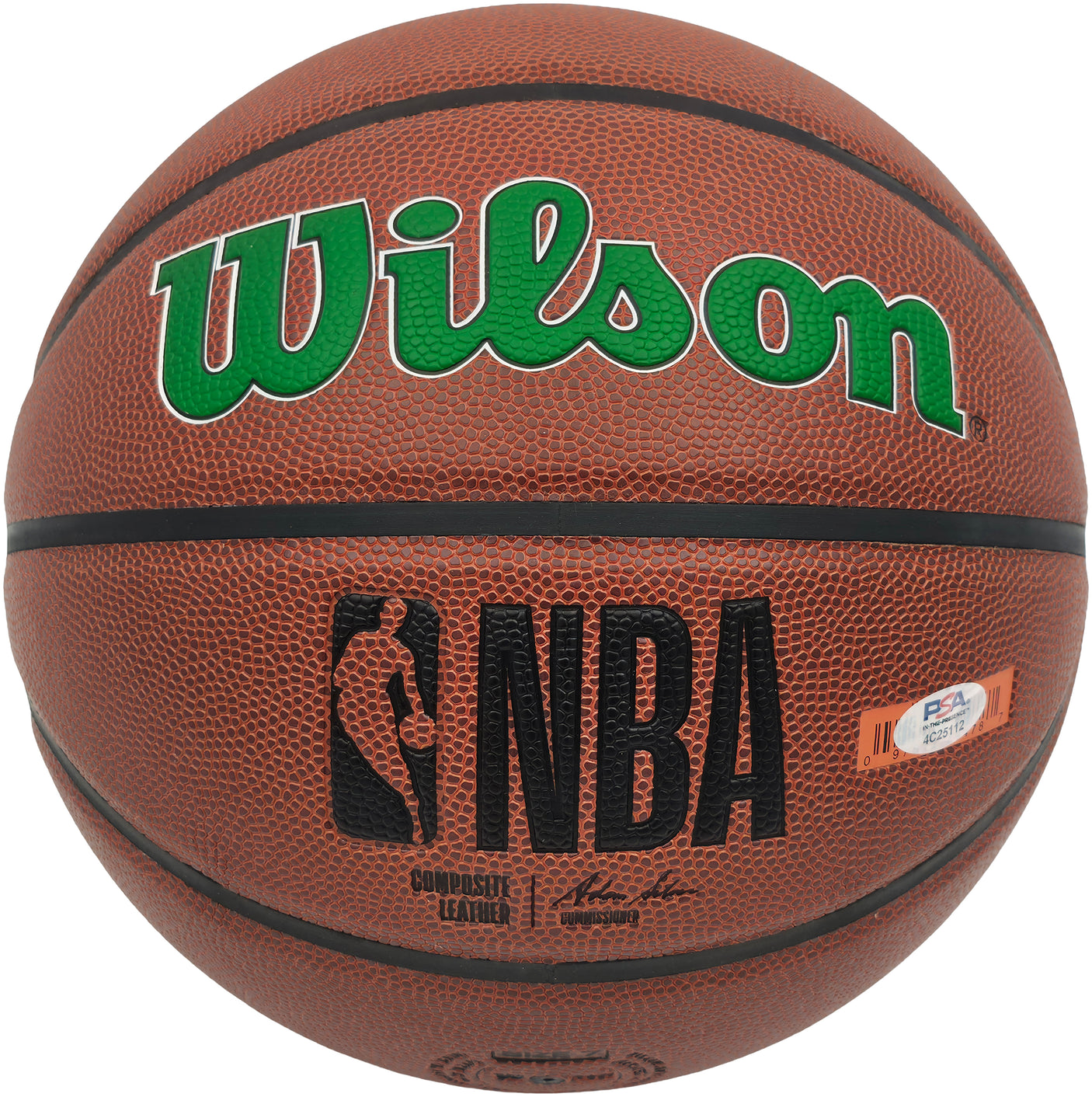 Larry Bird Autographed Composite Leather Boston Celtics Logo Basketball PSA/DNA ITP Stock #253570