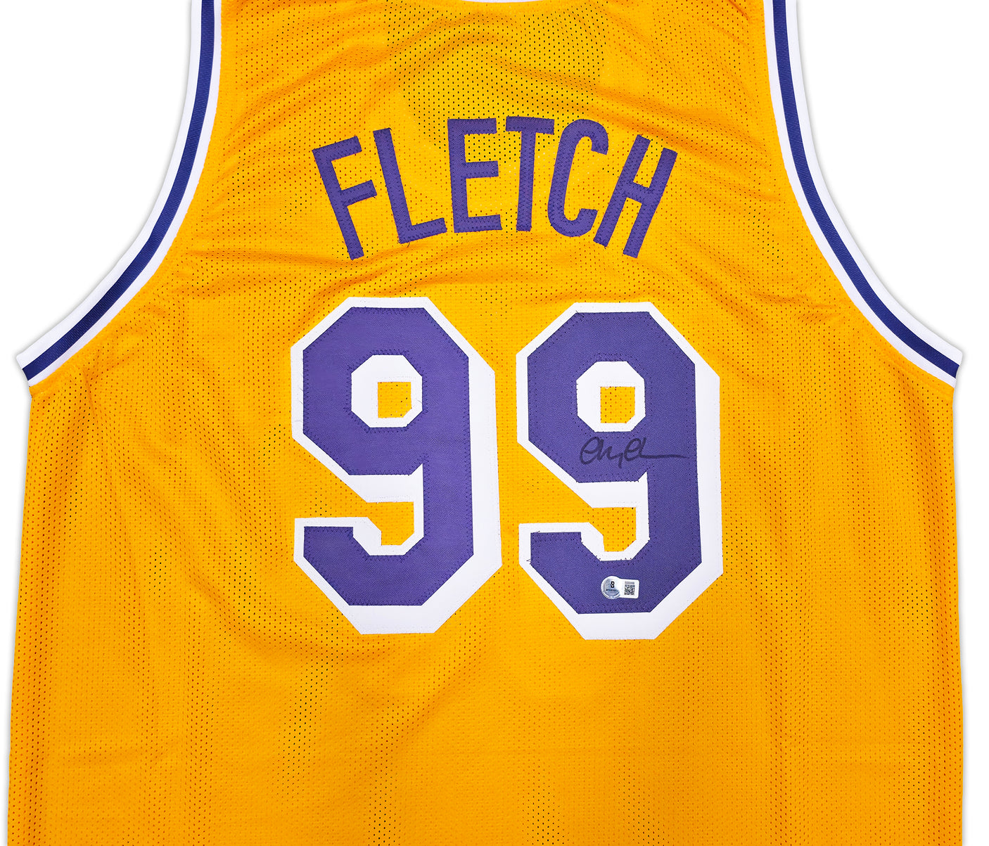 Fletch Chevy Chase Autographed Yellow Jersey Beckett BAS QR Stock #253590