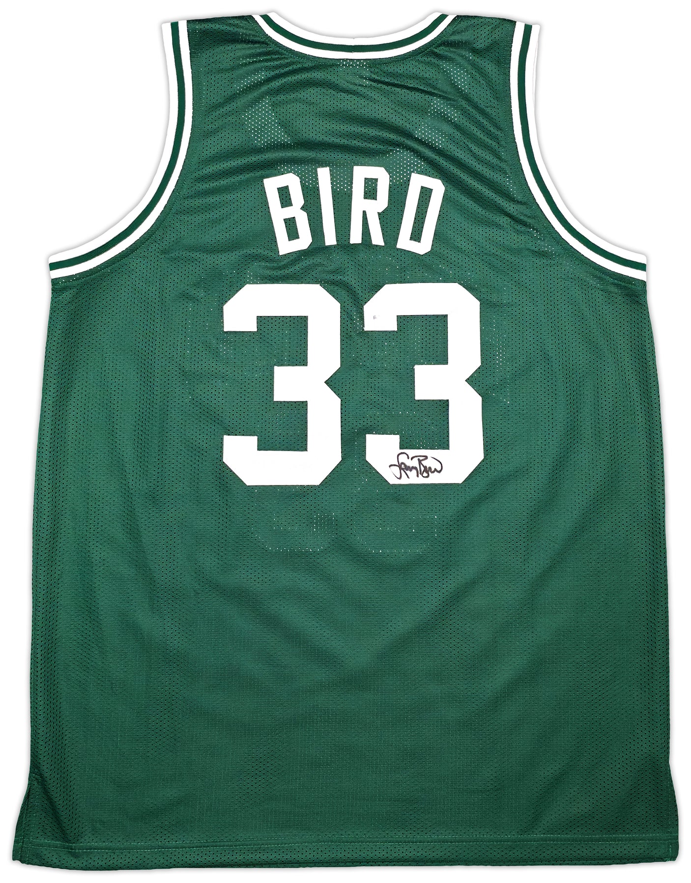 Boston Celtics Larry Bird Autographed Green Jersey PSA/DNA ITP Stock #253569