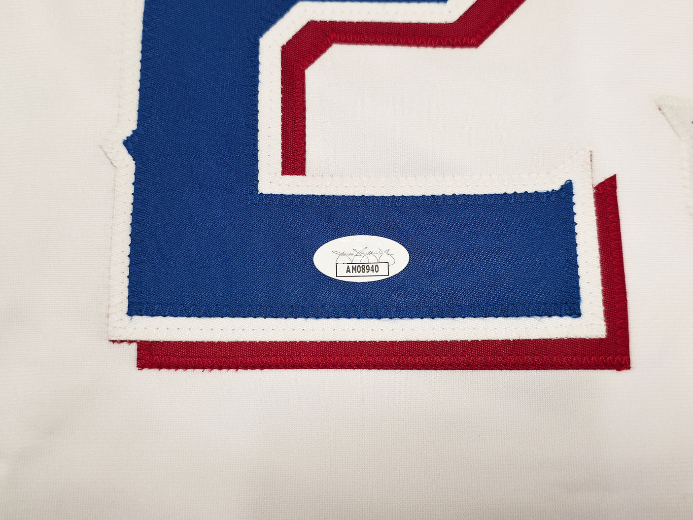 Texas Rangers Adrian Beltre Autographed White Jersey JSA Stock #253601