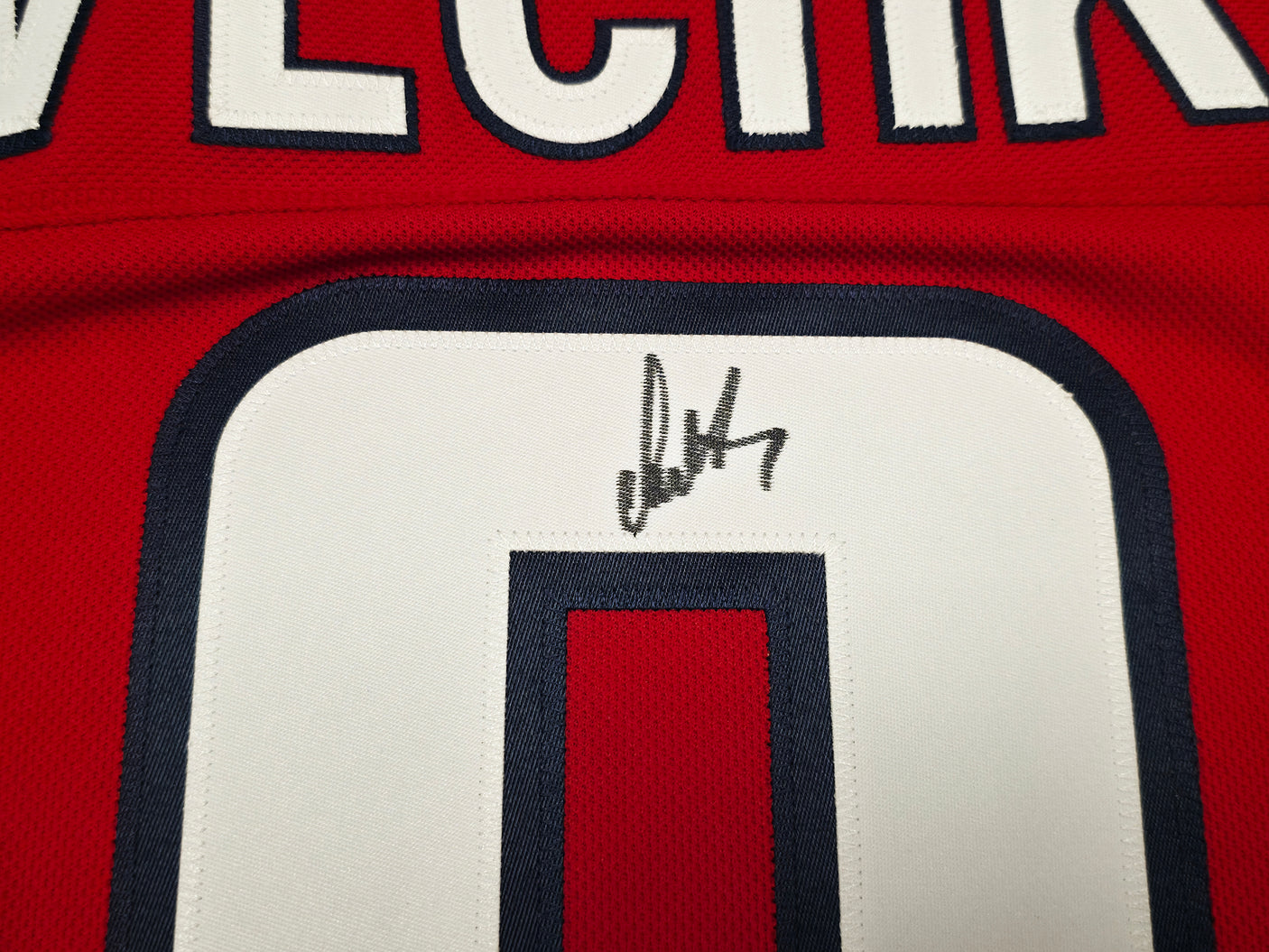 Washington Capitals Alex Ovechkin Autographed Red Fanatics Premium Sweater Jersey Size 54 "895G 4.6.25" Fanatics Holo Stock #253594