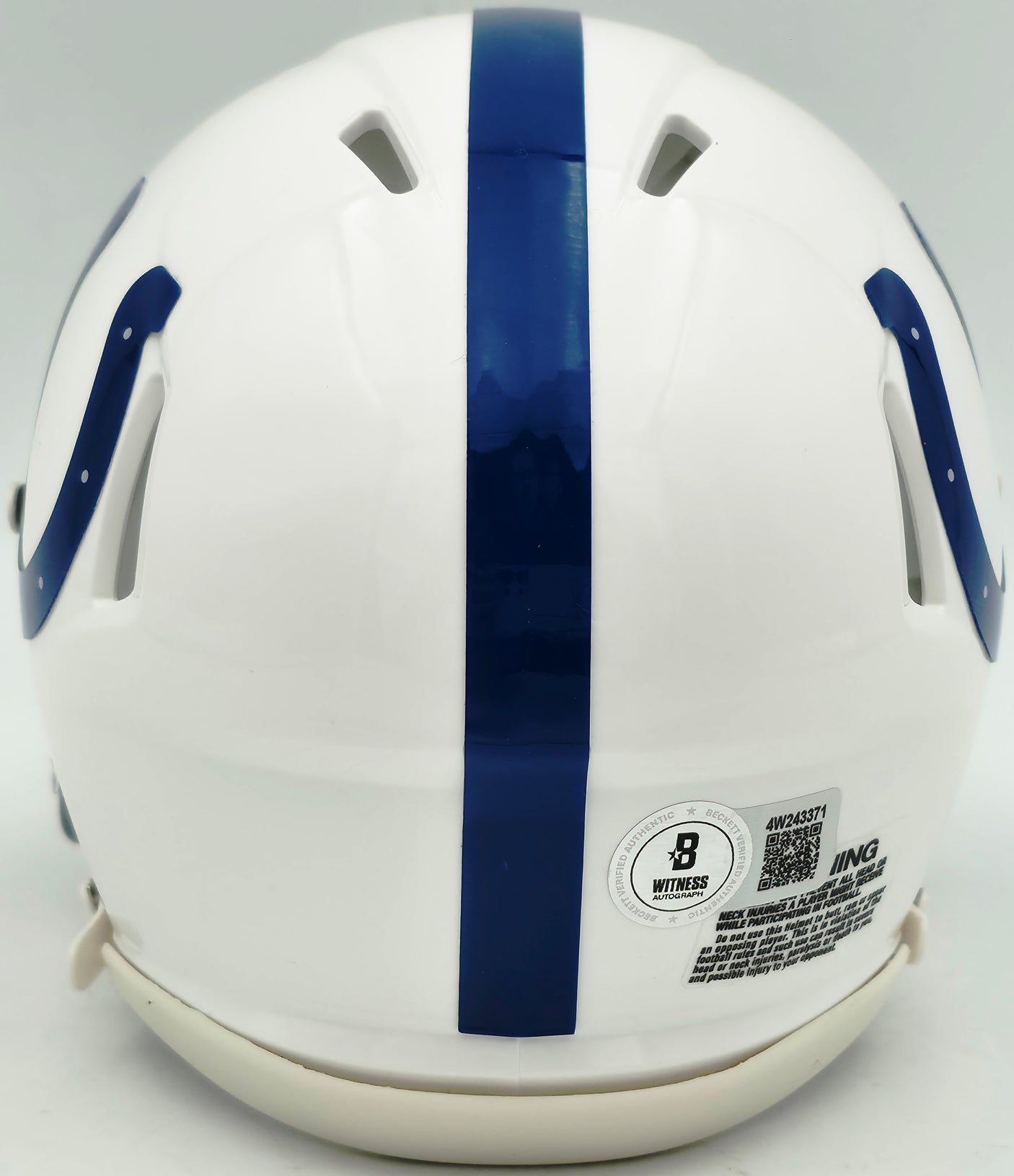 Jonathan Taylor Autographed Indianapolis Colts White Speed Mini Helmet Beckett BAS Witness Stock #254431