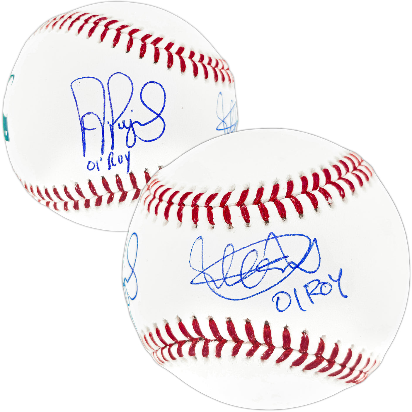 Ichiro Suzuki & Albert Pujols Autographed Official MLB Baseball "01 ROY" IS Holo & Beckett BAS Witness Stock #254350
