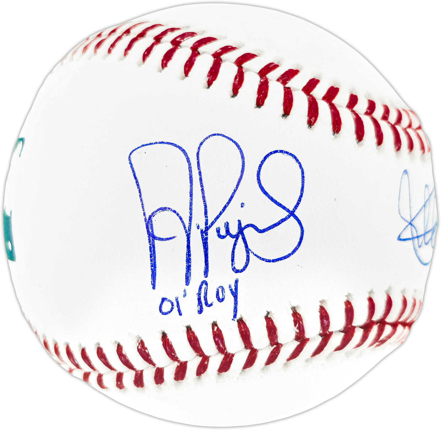Ichiro Suzuki & Albert Pujols Autographed Official MLB Baseball "01 ROY" IS Holo & Beckett BAS Witness Stock #254350