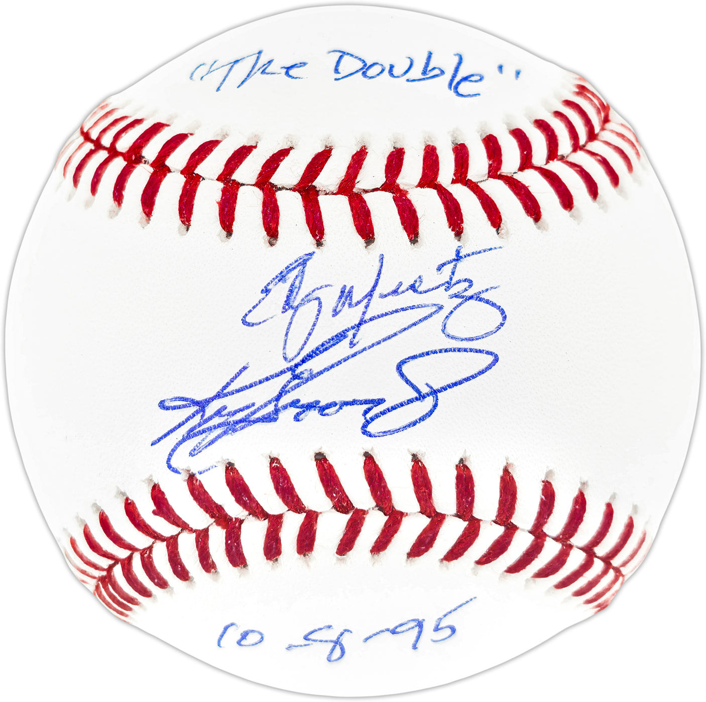 Ken Griffey Jr. & Edgar Martinez Autographed Official MLB Baseball Seattle Mariners LE #/95 "The Double" Beckett BAS Witness Stock #255987