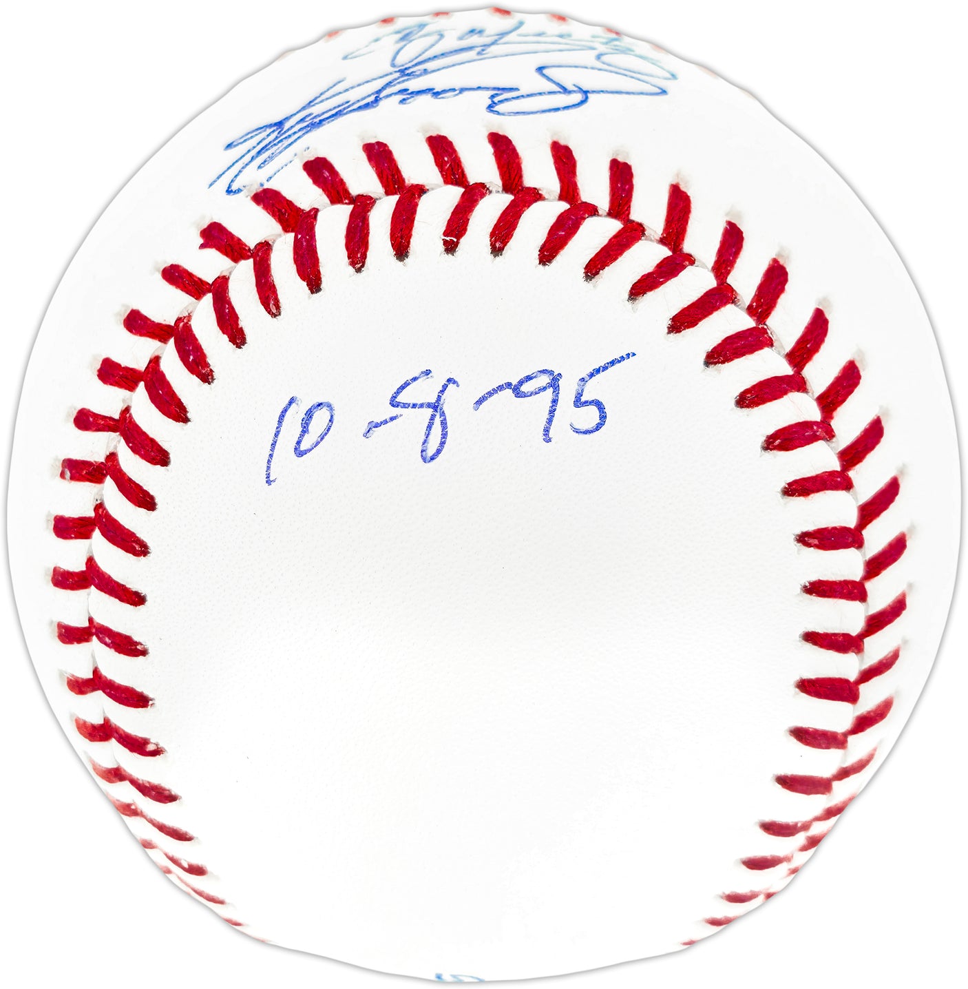 Ken Griffey Jr. & Edgar Martinez Autographed Official MLB Baseball Seattle Mariners LE #/95 "The Double" Beckett BAS Witness Stock #255987