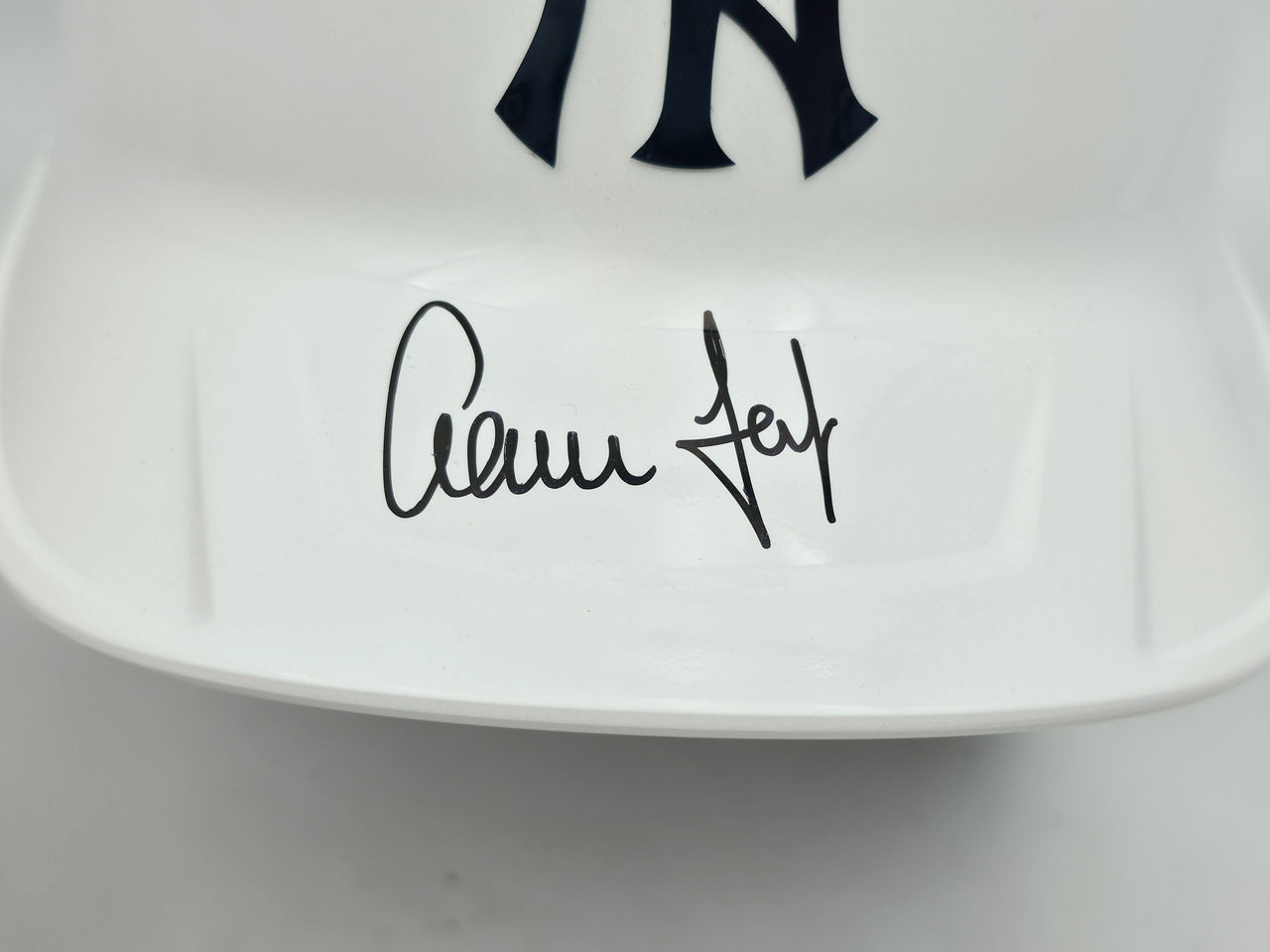 Aaron Judge Autographed New York Yankees White Mach Pro Replica Batting Helmet Fanatics & MLB Holo Stock #255484