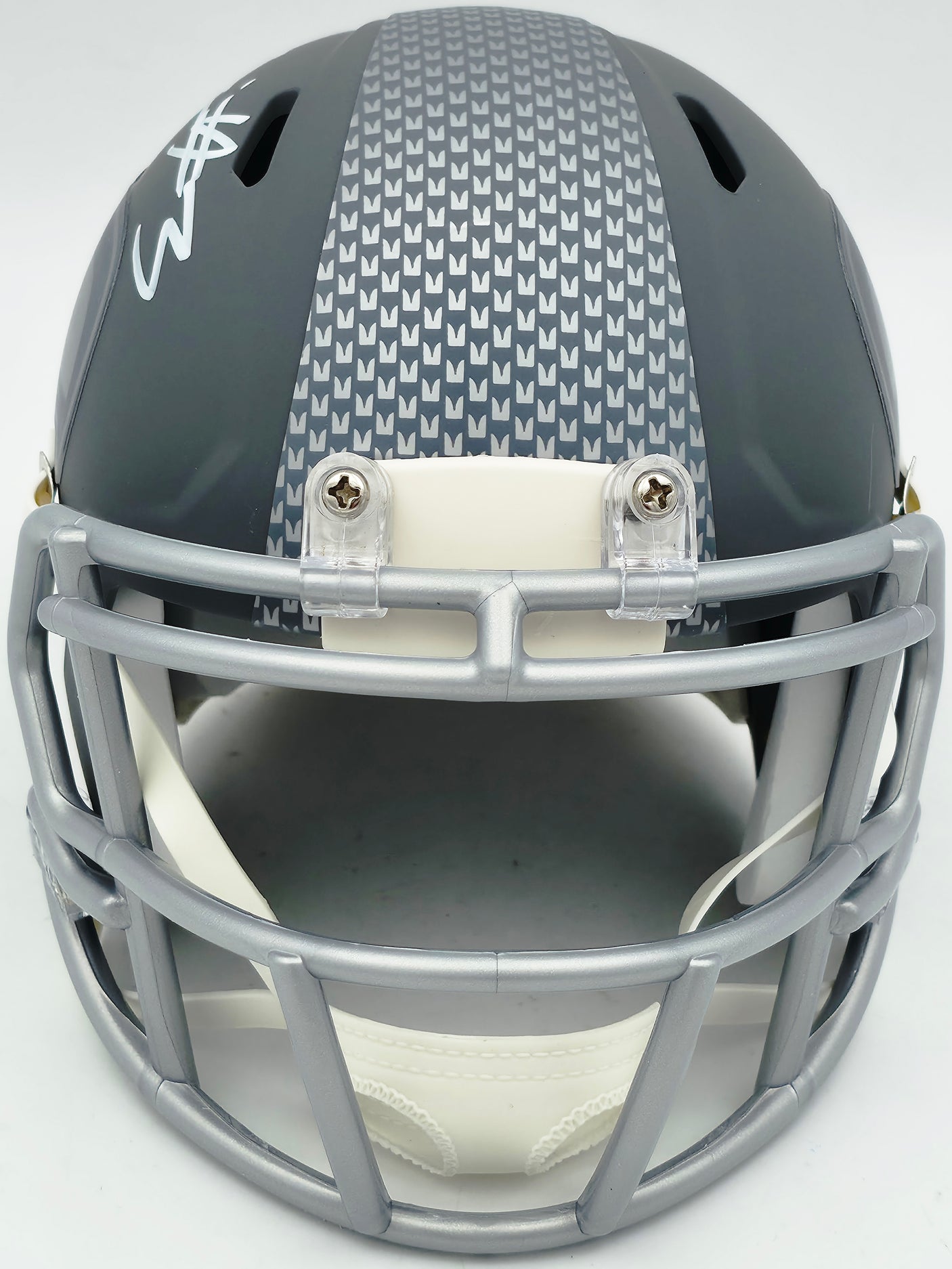 Nick Emmanwori Autographed Seattle Seahawks Slate Silver Speed Mini Helmet Beckett BAS Witness Stock #256027