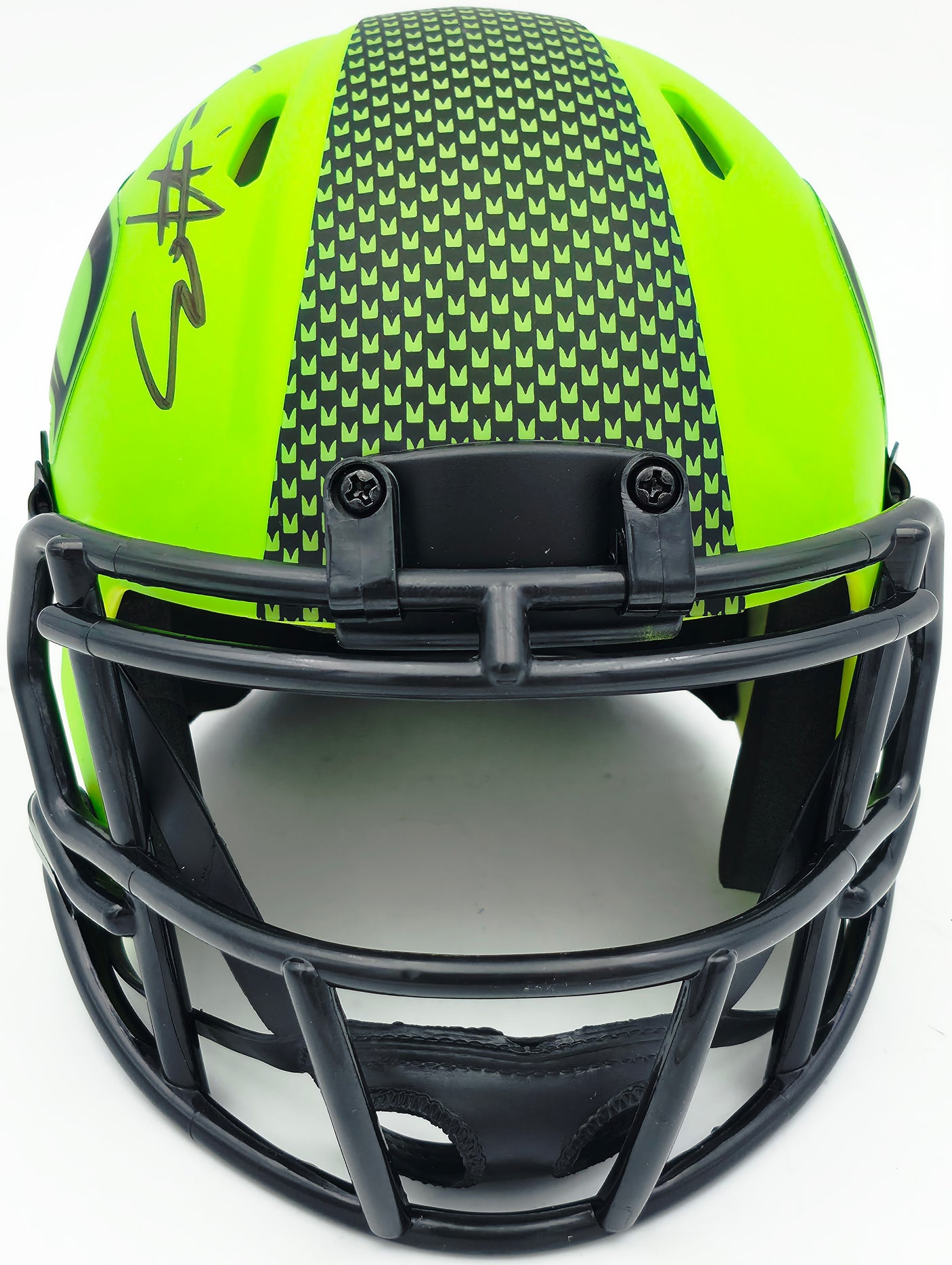 Nick Emmanwori Autographed Seattle Seahawks Rave Green Speed Mini Helmet Beckett BAS Witness Stock #256028
