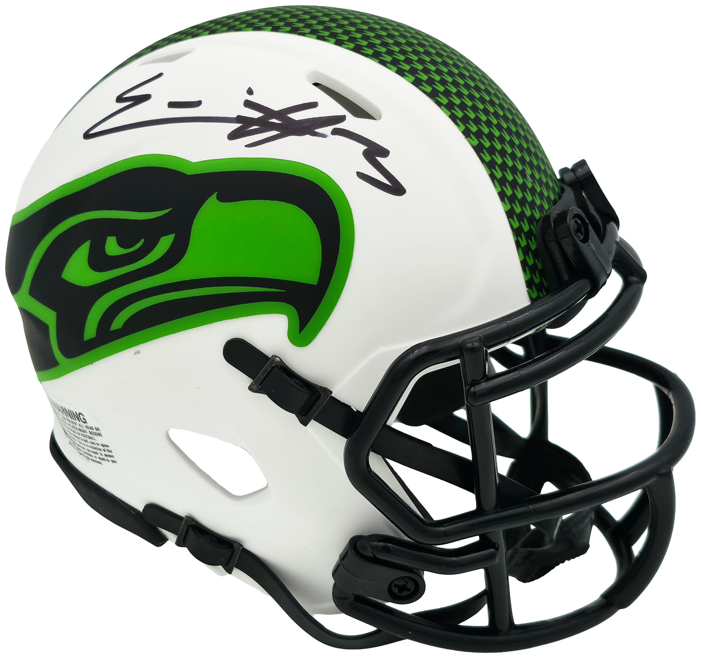 Nick Emmanwori Autographed Seattle Seahawks Lunar Eclipse White Speed Mini Helmet Beckett BAS Witness Stock #256029