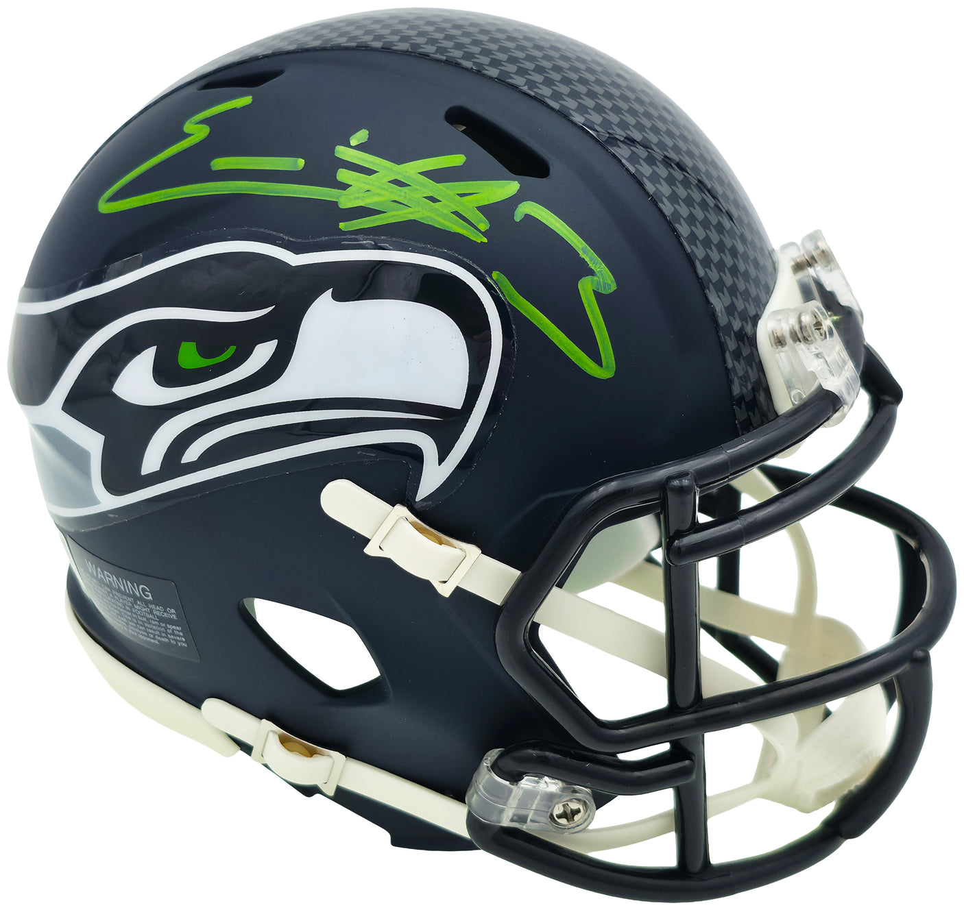Nick Emmanwori Autographed Seattle Seahawks Blue Speed Mini Helmet Beckett BAS Witness Stock #256031