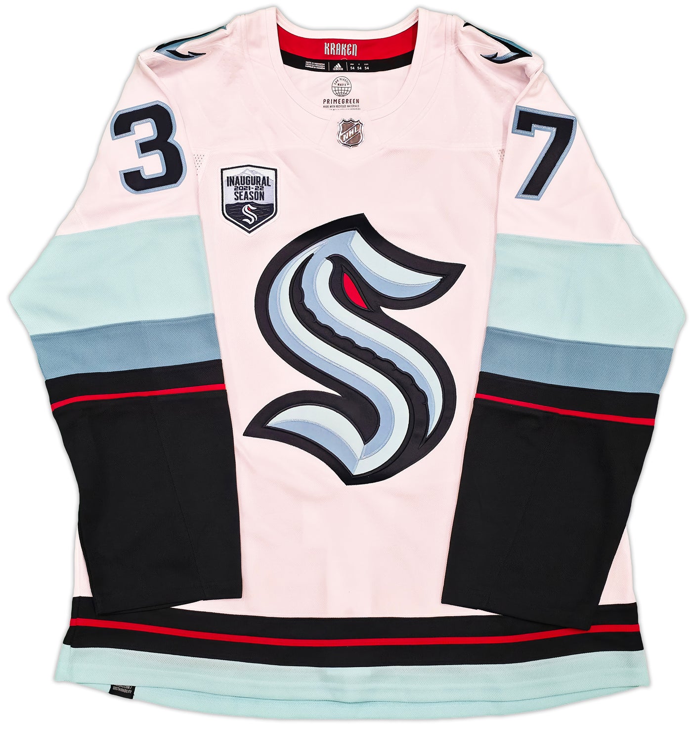 Seattle Kraken Yanni Gourde Autographed White Adidas Authentic Primegreen Jersey Size 54 Fanatics Holo Stock #254450