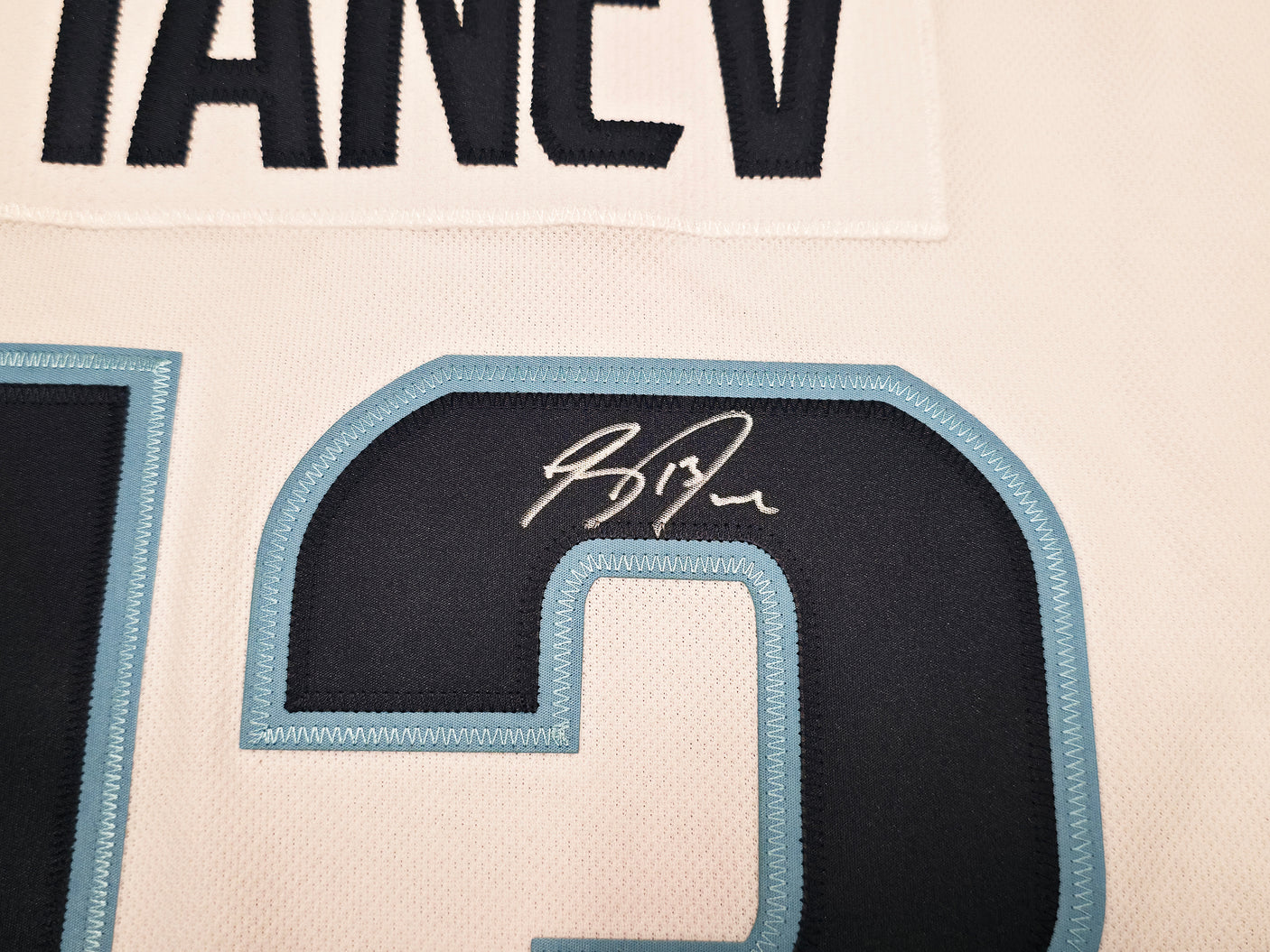 Seattle Kraken Brandon Tanev Autographed White Adidas Authentic Primegreen Jersey Size 54 Fanatics Holo Stock #254454