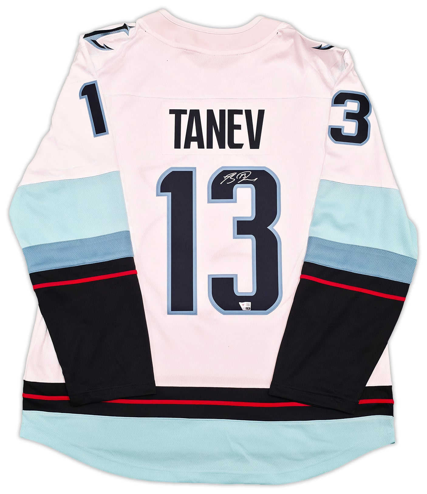 Seattle Kraken Brandon Tanev Autographed White Fanatics Jersey Size XL Fanatics Holo Stock #254455