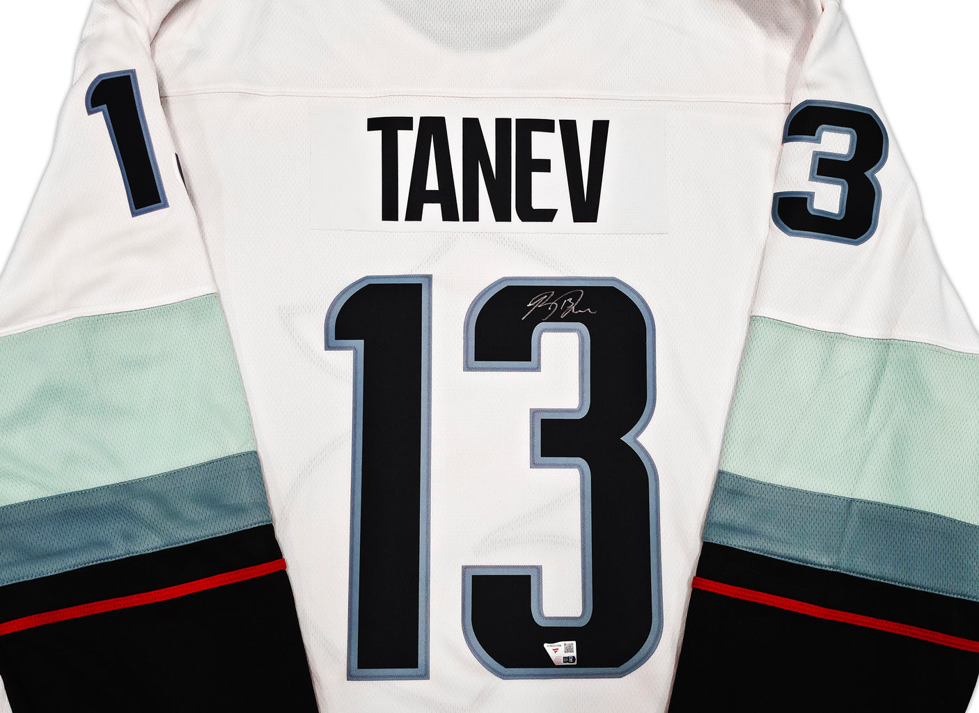 Seattle Kraken Brandon Tanev Autographed White Fanatics Jersey Size XL Fanatics Holo Stock #254456