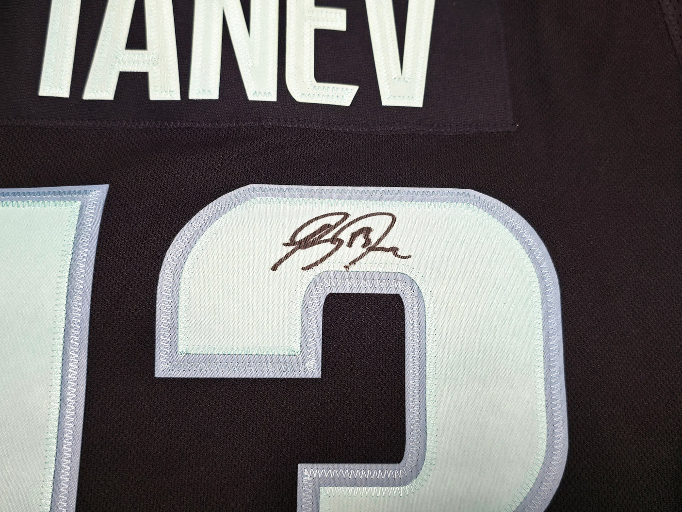 Seattle Kraken Brandon Tanev Autographed Blue Adidas Authentic Primegreen Jersey Size 54 Fanatics Holo Stock #254458