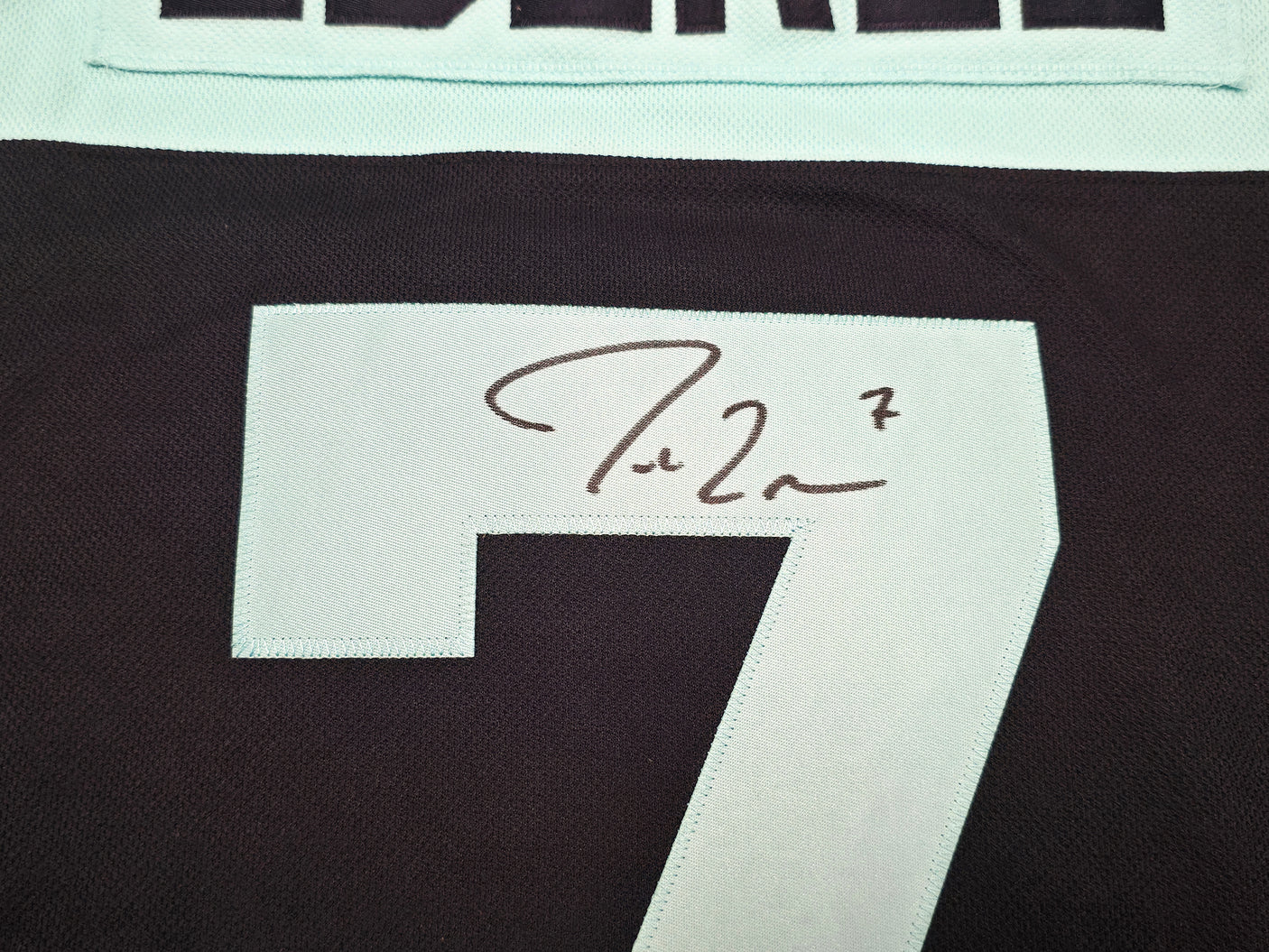 Seattle Kraken Jordan Eberle Autographed Blue & Green Adidas Authentic Primegreen Reverse Retro Jersey Size 54 Fanatics Holo Stock #254446