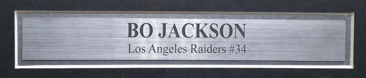 Oakland Raiders Bo Jackson Autographed Framed Black Jersey Beckett BAS Witness Stock #254172